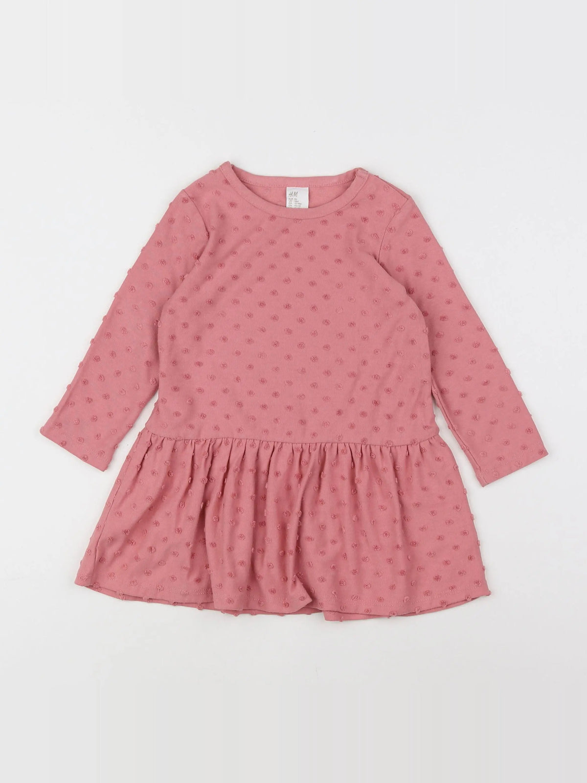 H&M - robe rose - 12/18 mois