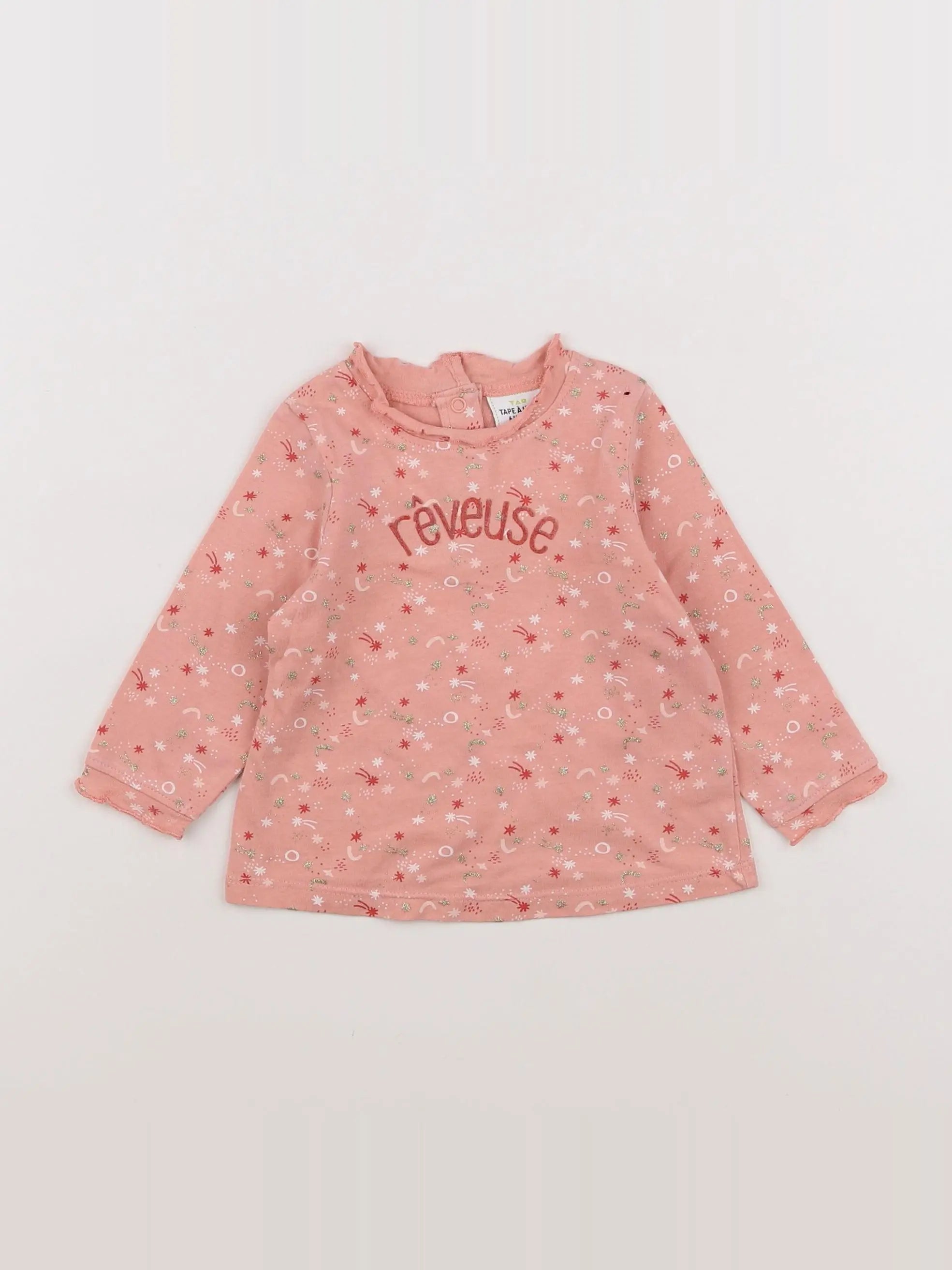 Tape à l'oeil - tee-shirt rose - 6 mois