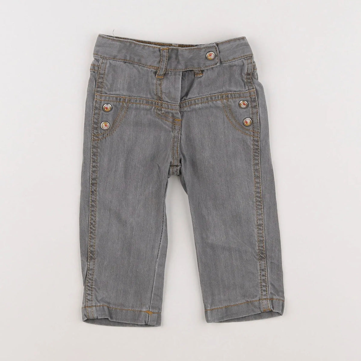 Vertbaudet - jean gris - 6 mois