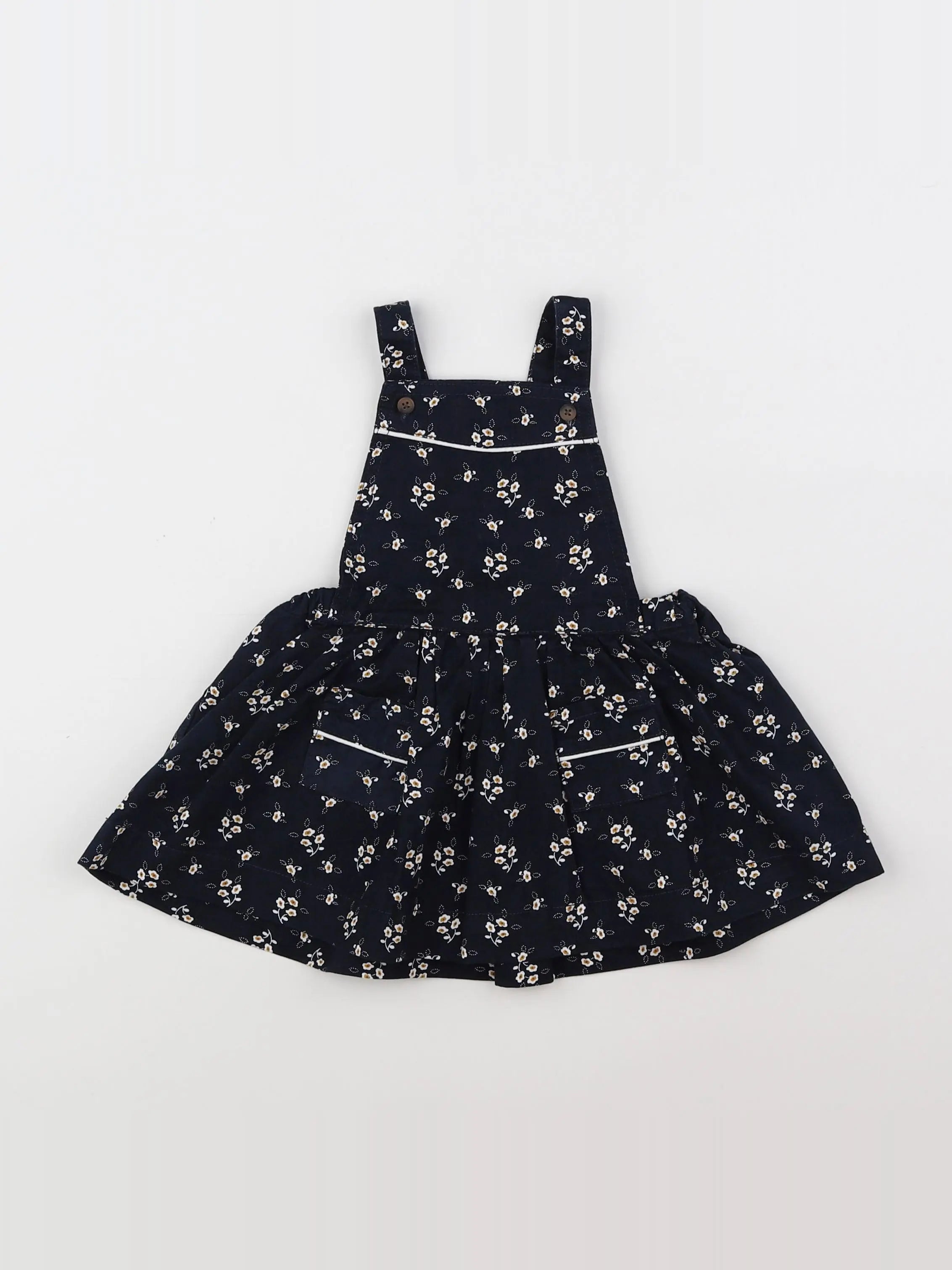 Boutchou - robe bleu, blanc - 9 mois