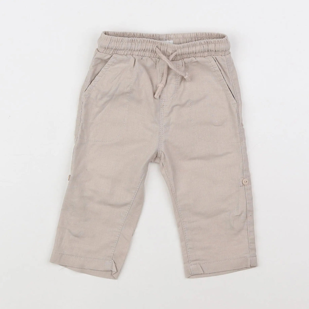 Vertbaudet - pantalon beige - 6 mois
