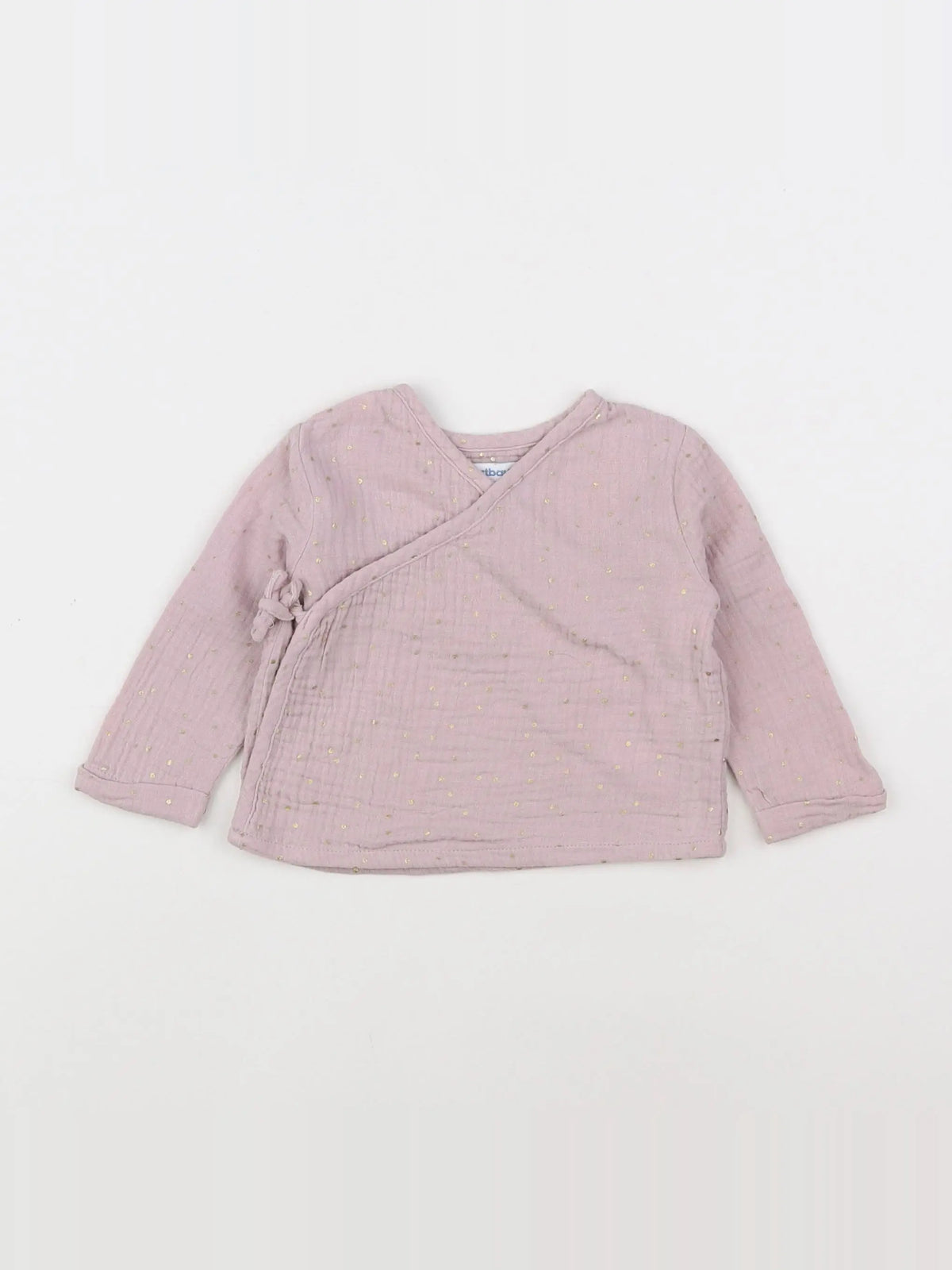 Vertbaudet - blouse or, violet - 6 mois
