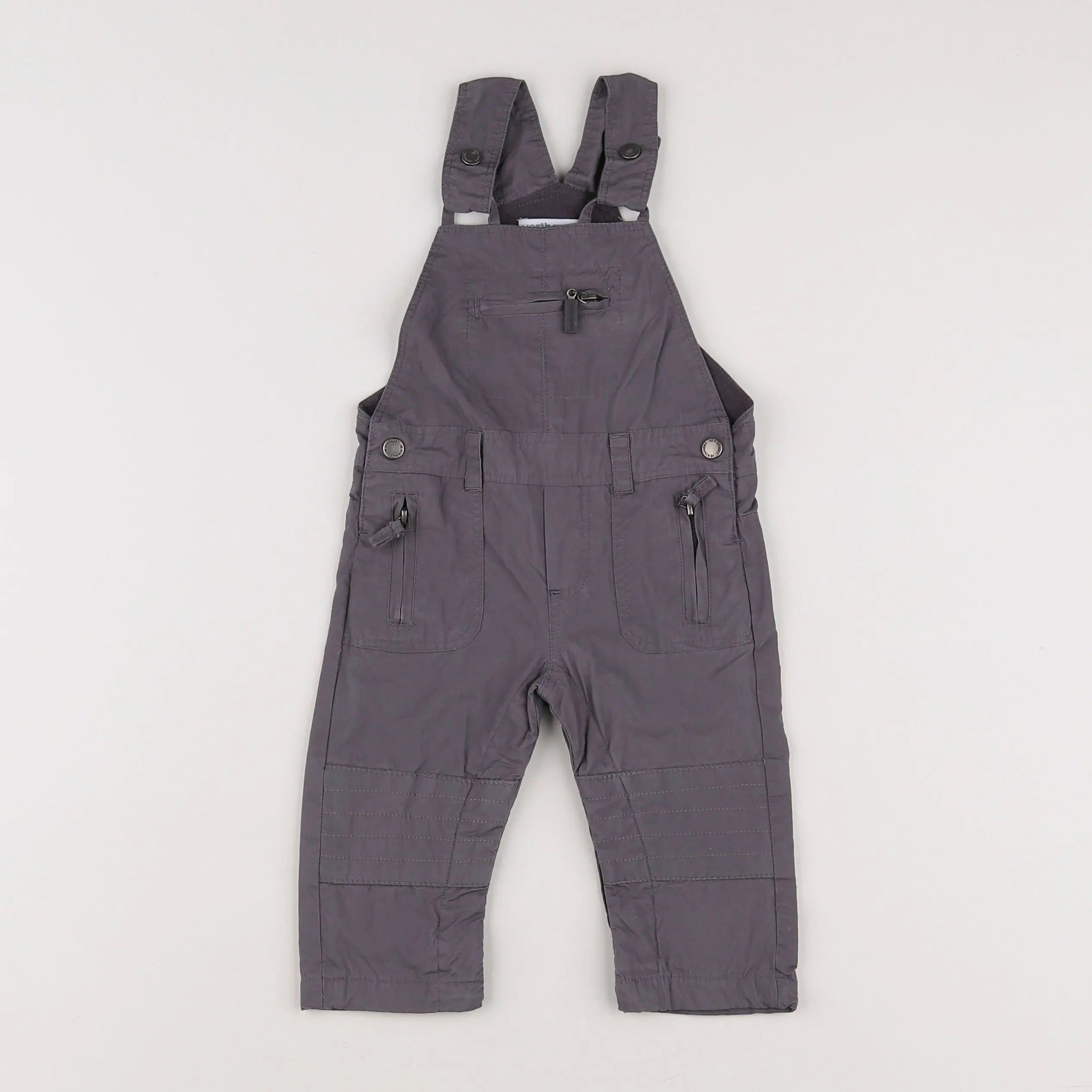 Vertbaudet - salopette gris - 6 mois