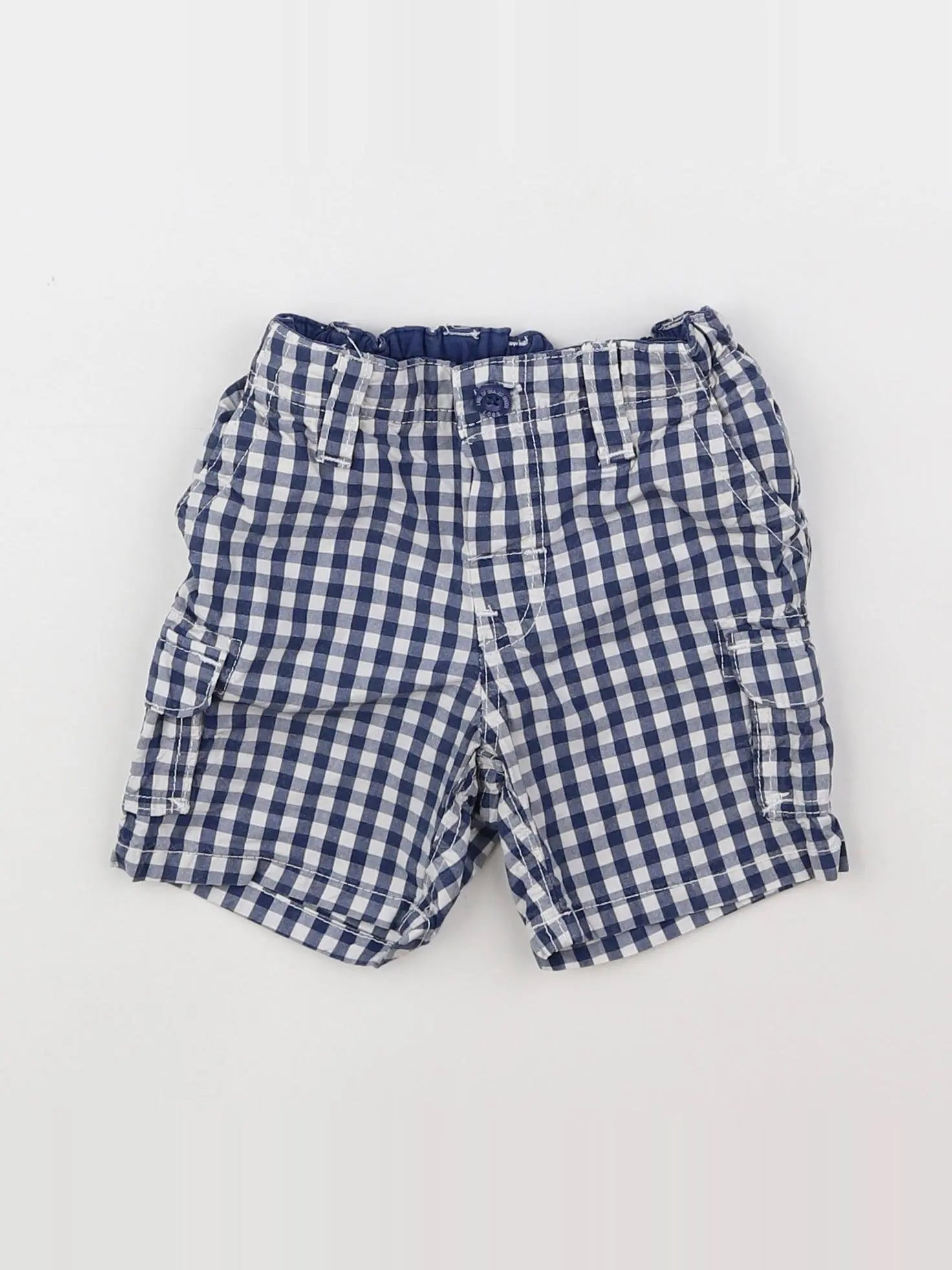 H&M - short blanc, bleu - 3/6 mois