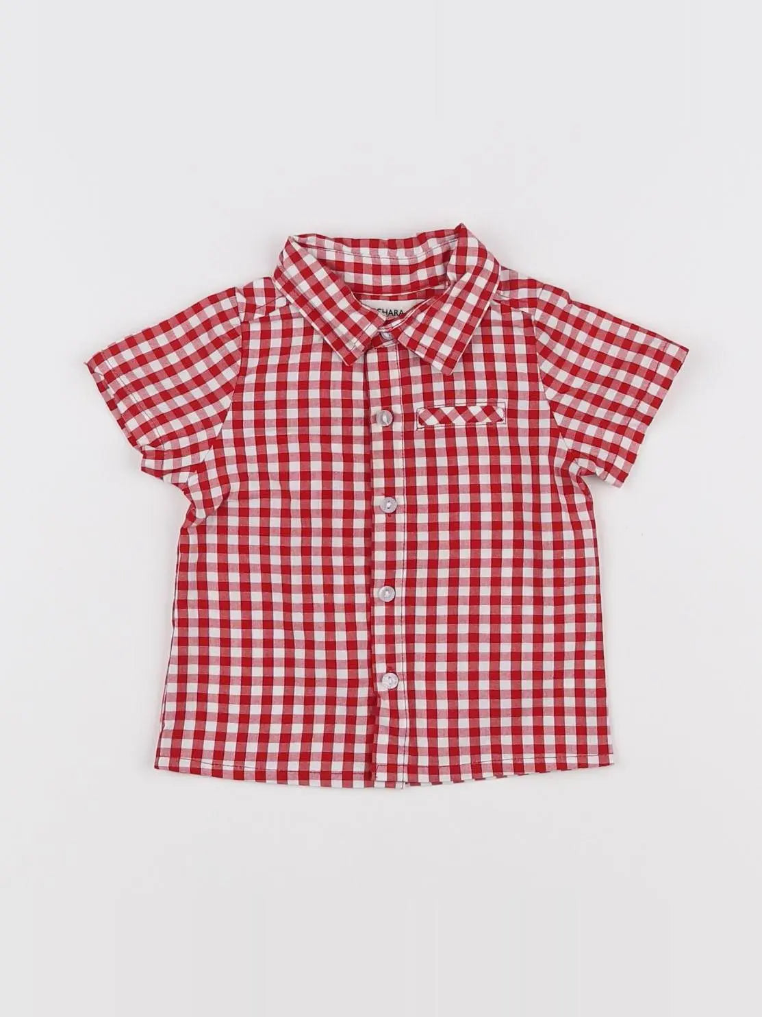 Bouchara - chemise rouge - 3 mois