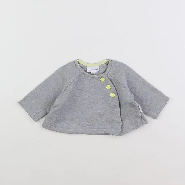 Vertbaudet - sweat gris - 3 mois