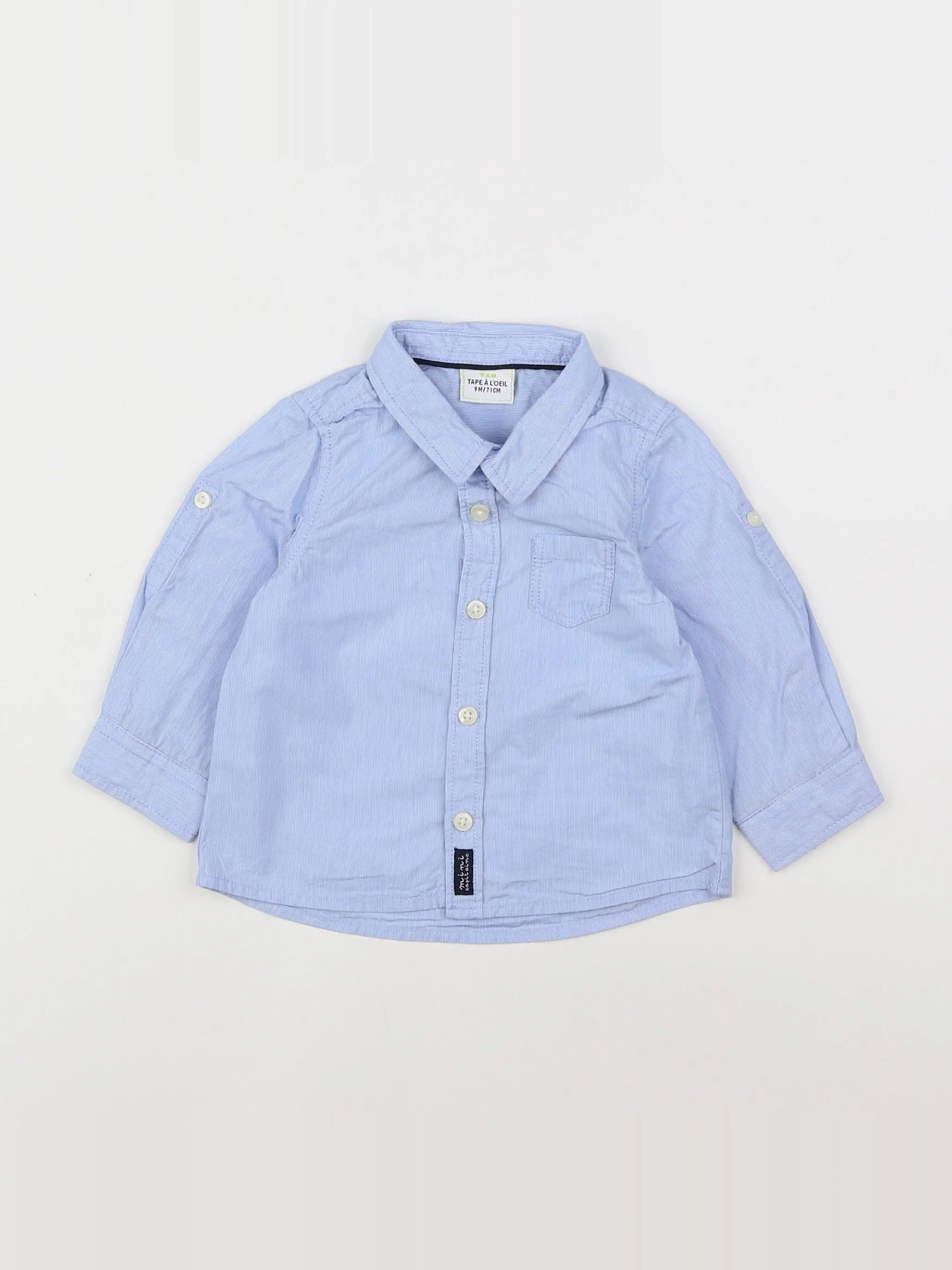 Tape à l'oeil - chemise bleu - 9 mois