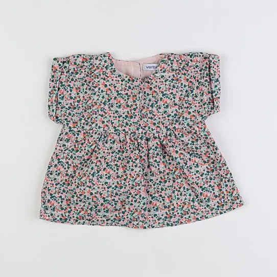 Vertbaudet - blouse vert - 6 mois