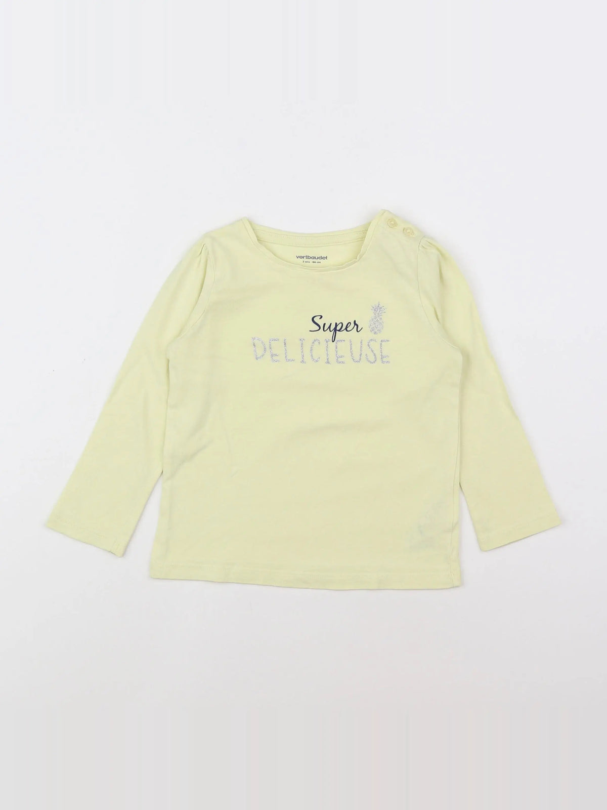 Vertbaudet - tee-shirt jaune - 2 ans