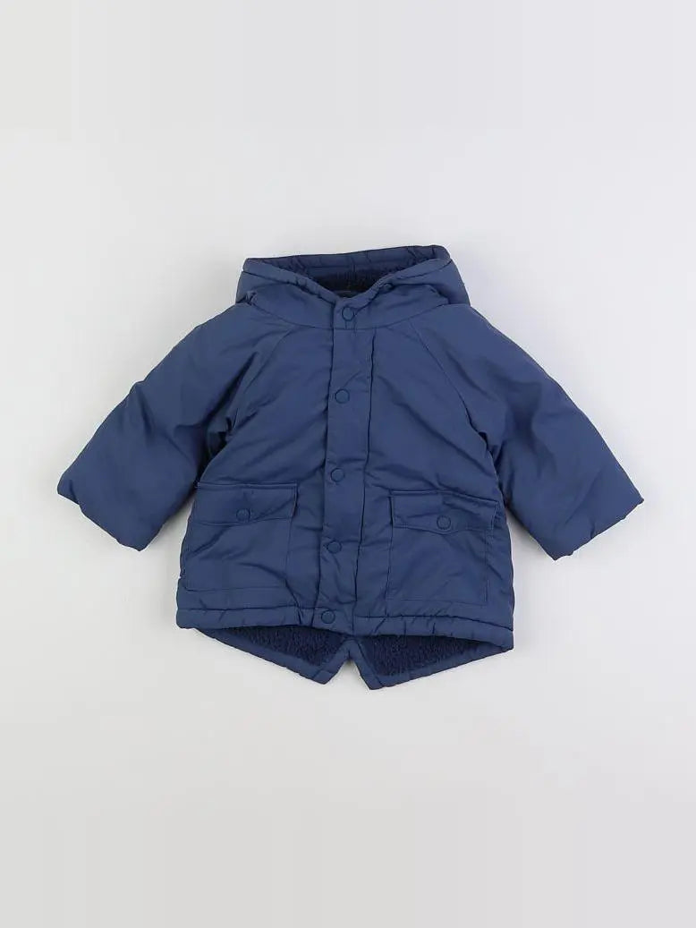 Vertbaudet - parka bleu - 6 mois