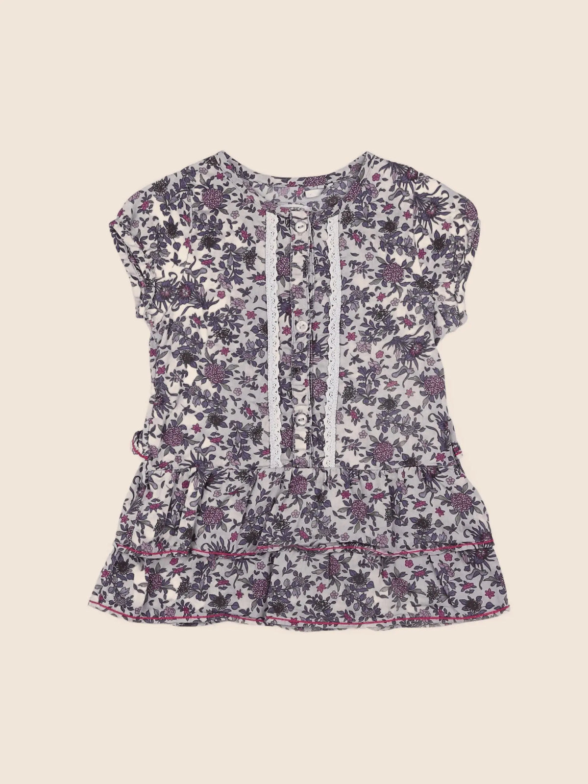 IKKS - robe violet - 12 mois