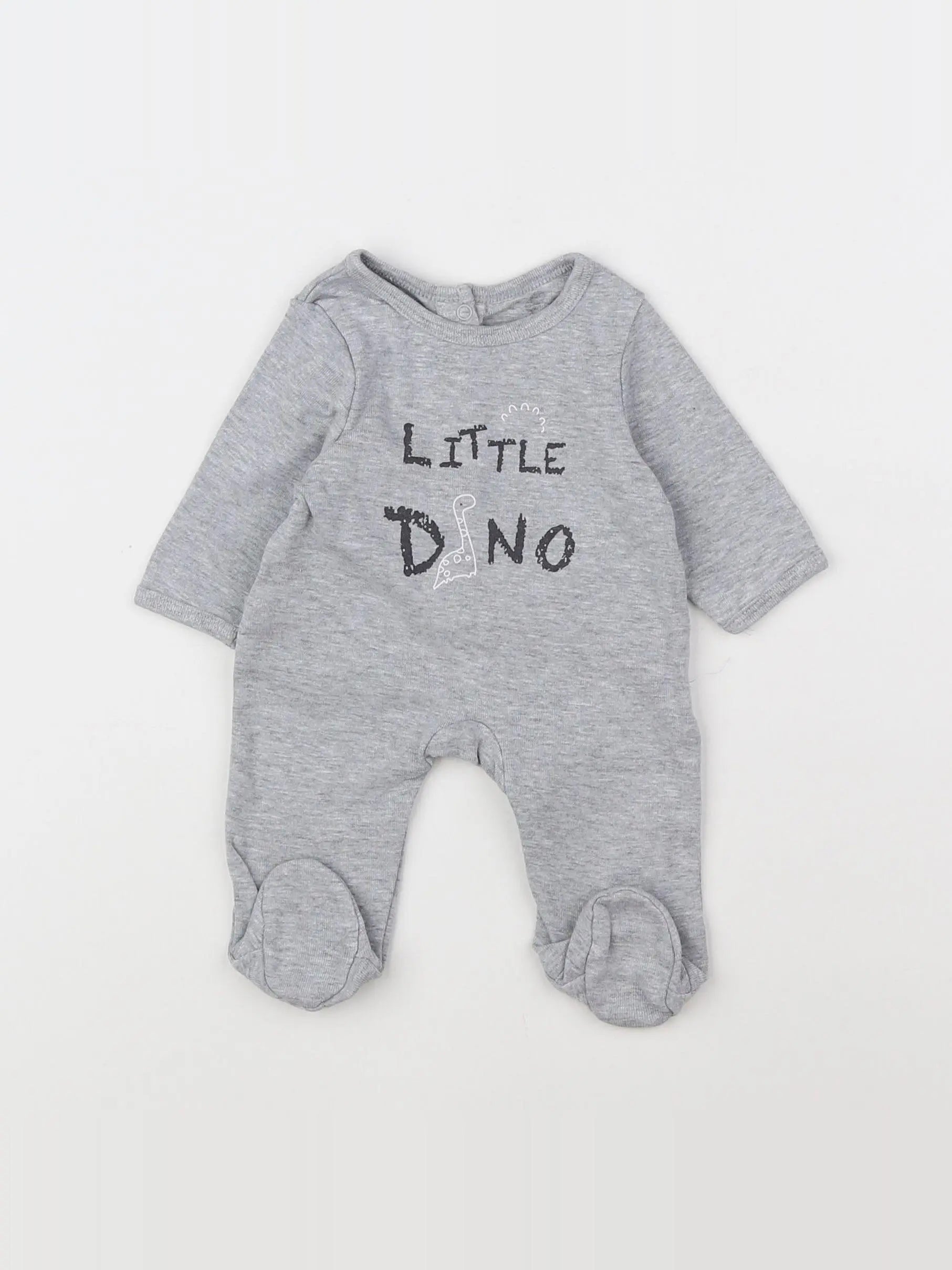 Vertbaudet - pyjama coton gris - 0 mois