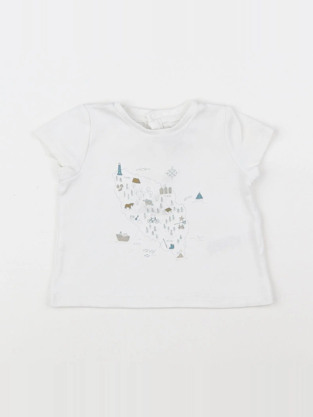 Natalys - tee-shirt blanc - 6 mois