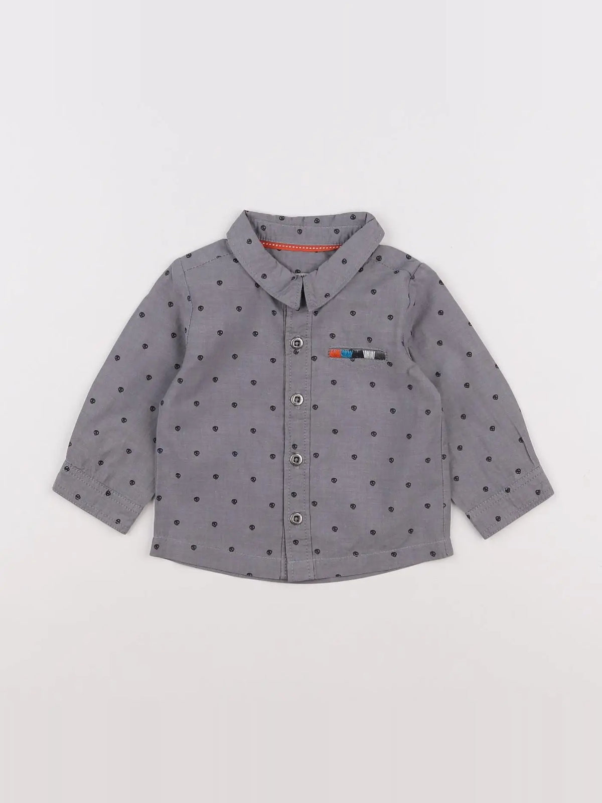 Boutchou - chemise gris - 9 mois