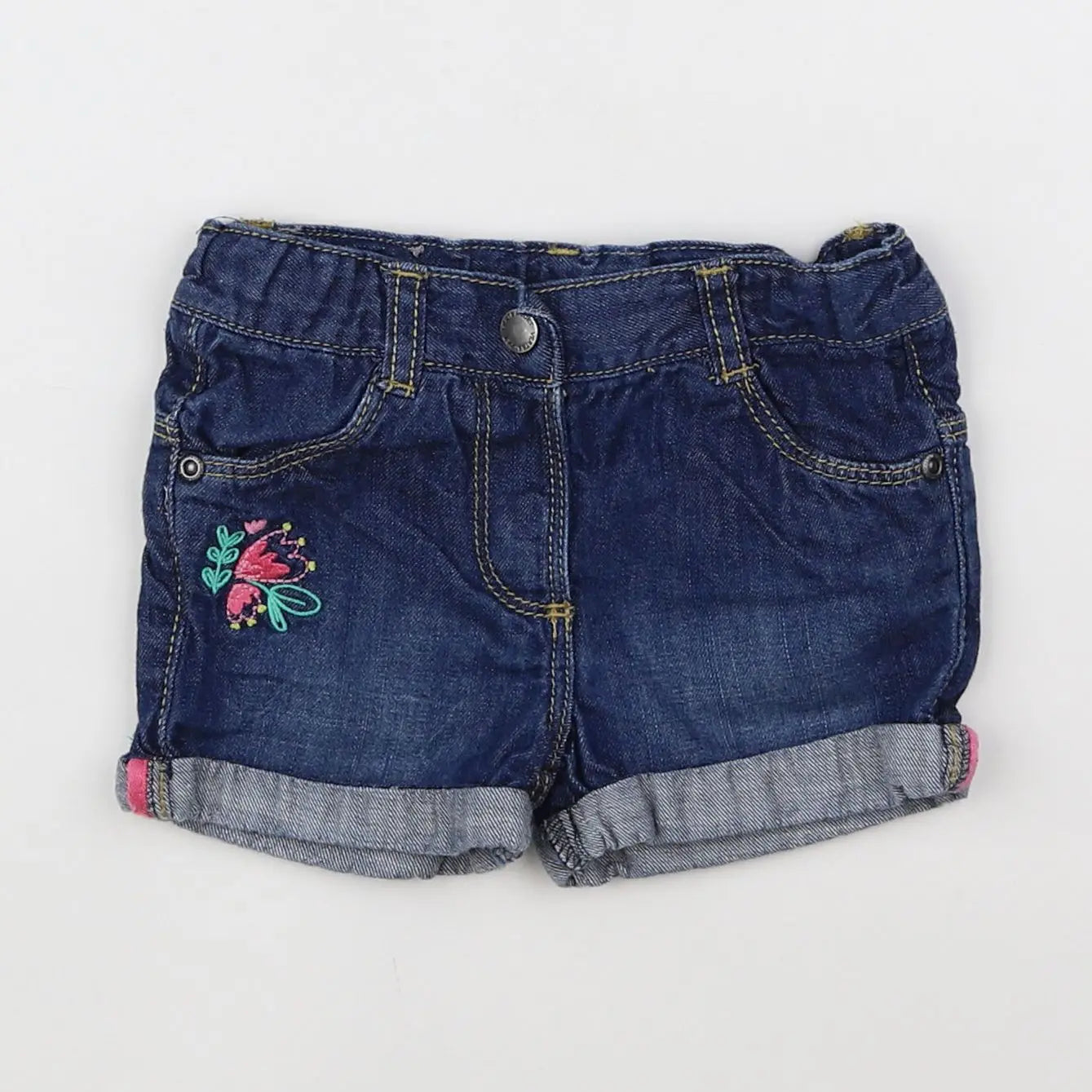 Vertbaudet - short bleu - 12 mois