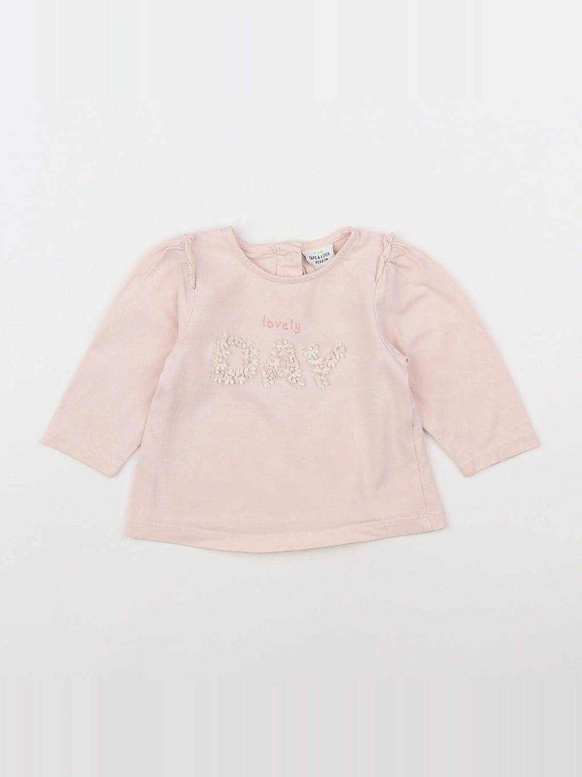 Tape à l'oeil - tee-shirt rose - 6 mois