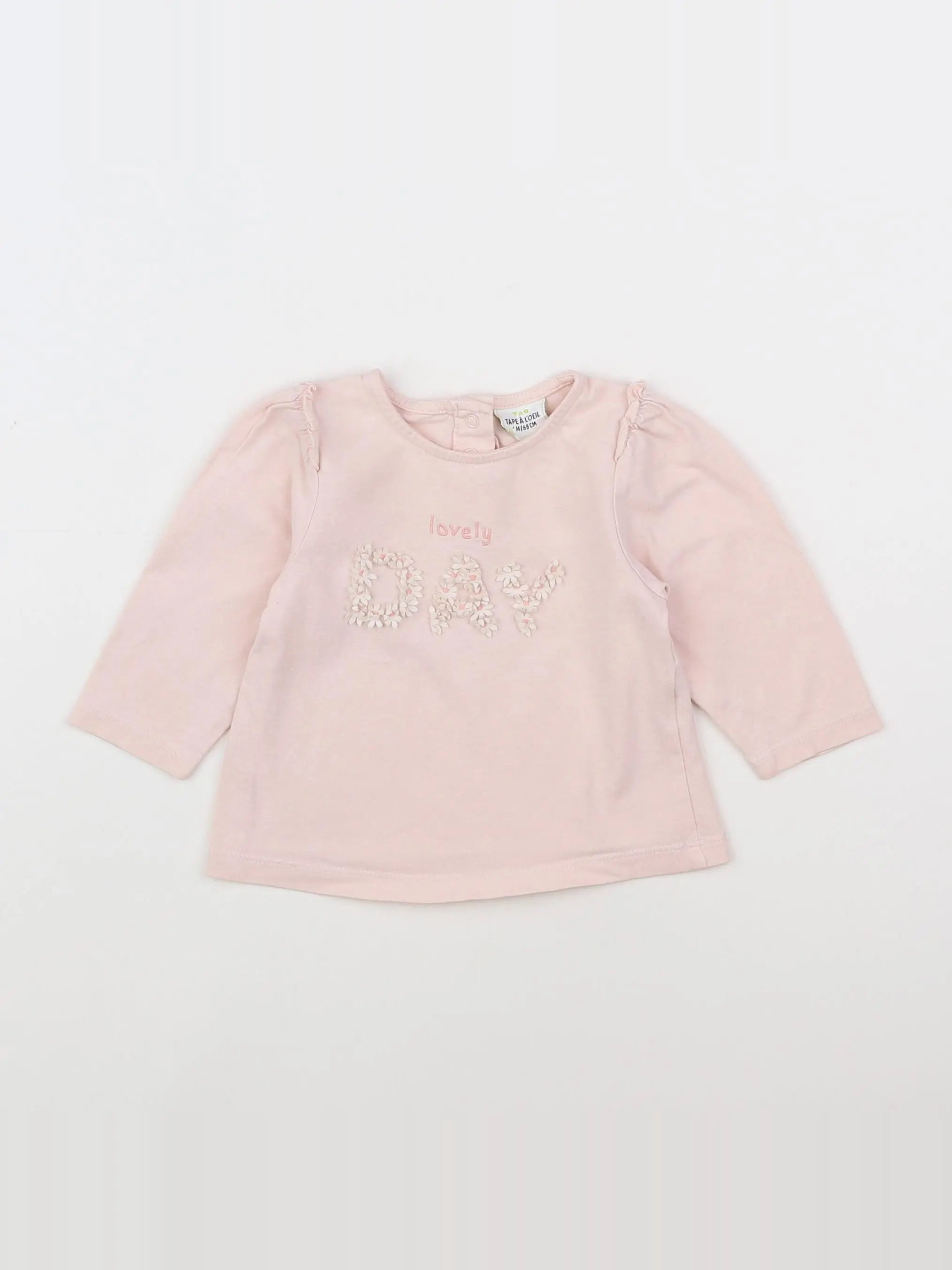 Tape à l'oeil - tee-shirt rose - 6 mois