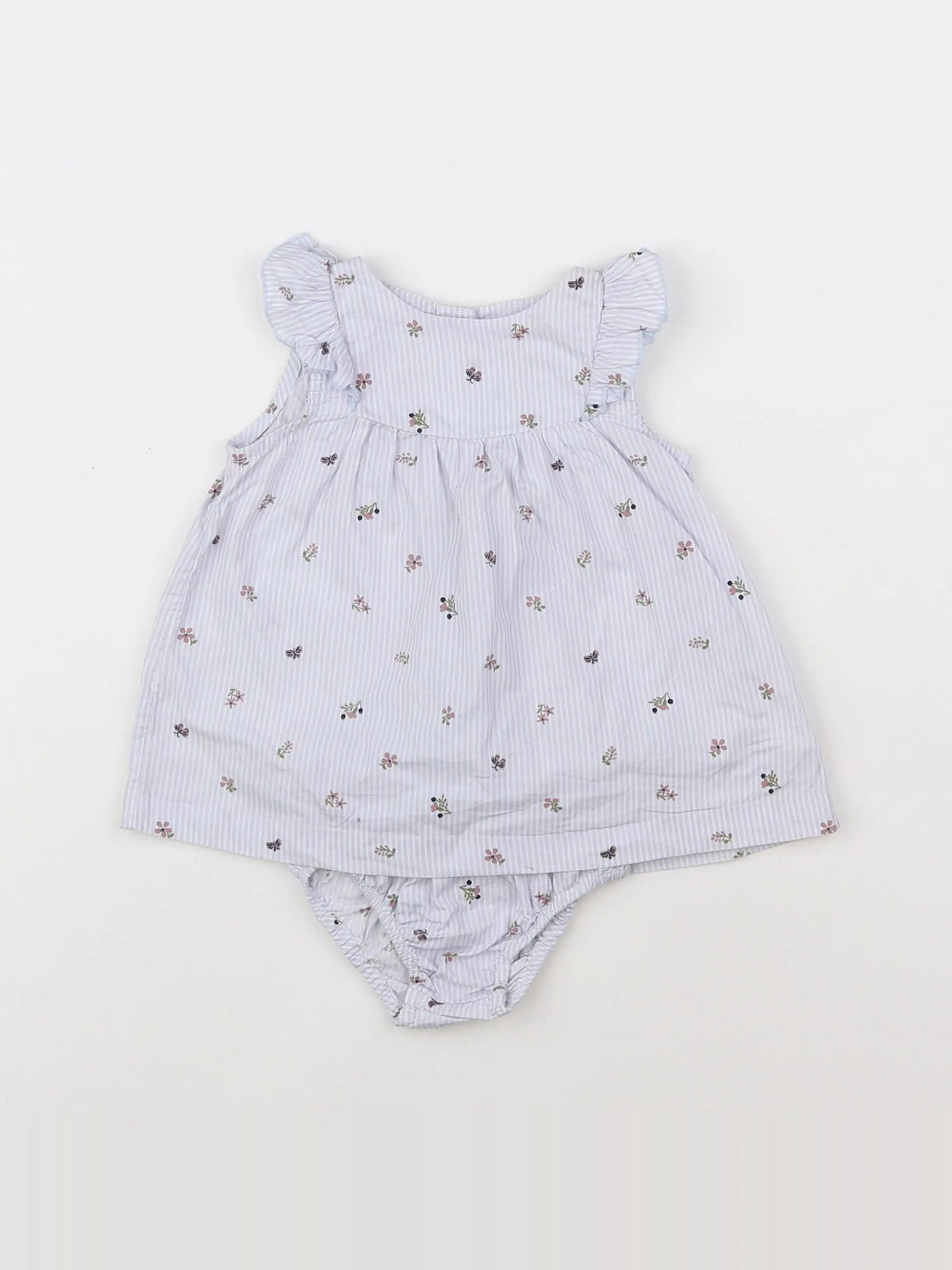 Cadet Rousselle - robe bleu, blanc - 3 mois