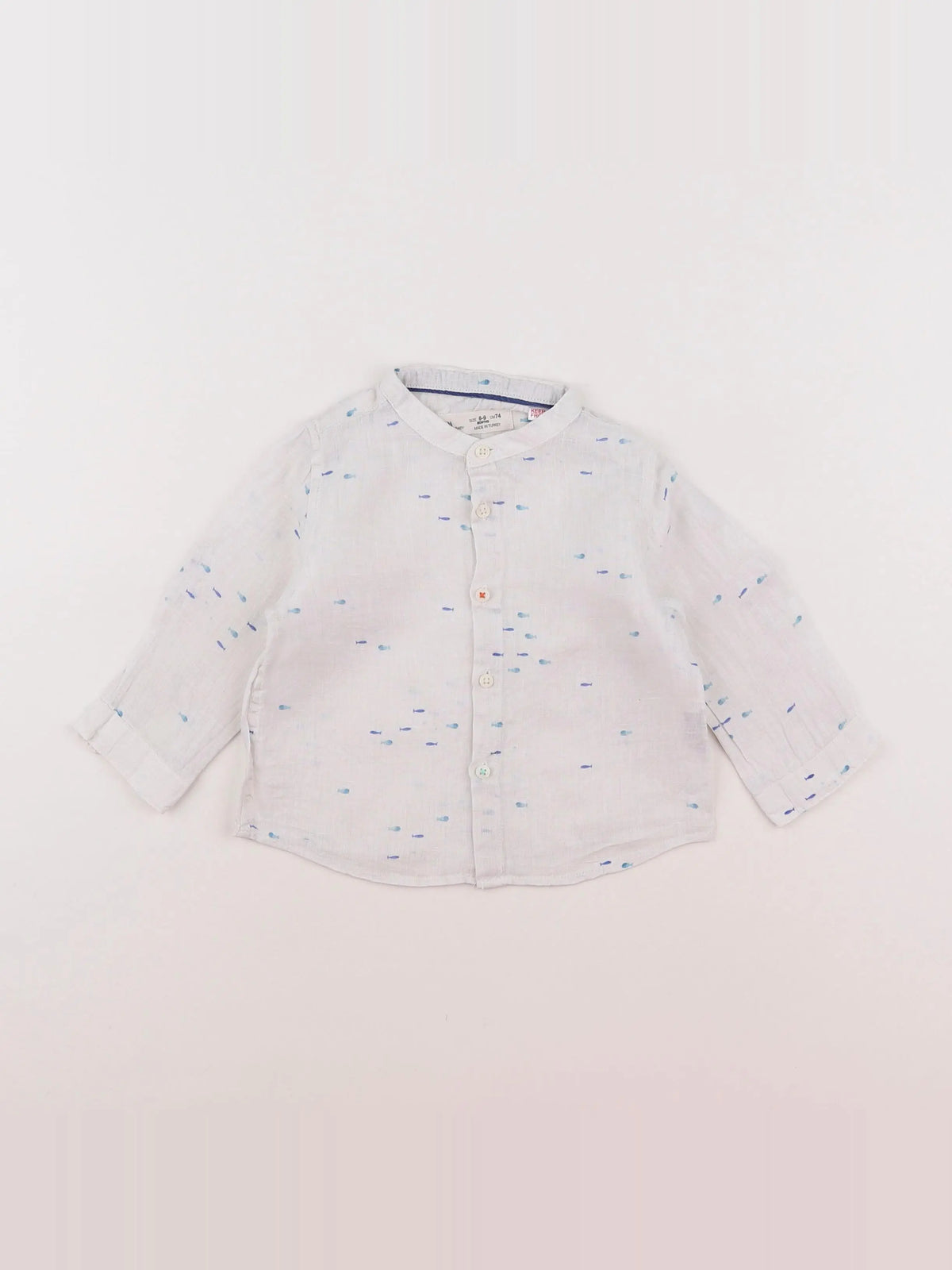 Zara - chemise bleu - 6/9 mois