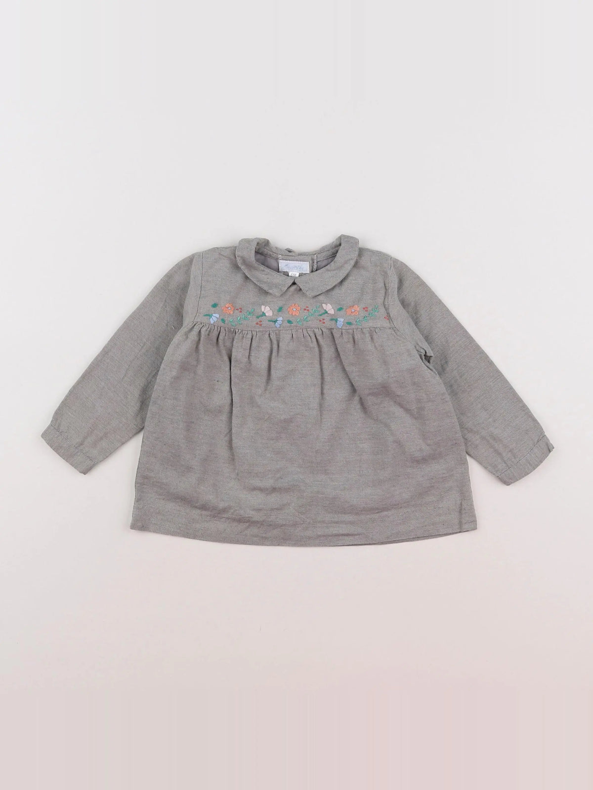 Acanthe - blouse gris - 6 mois