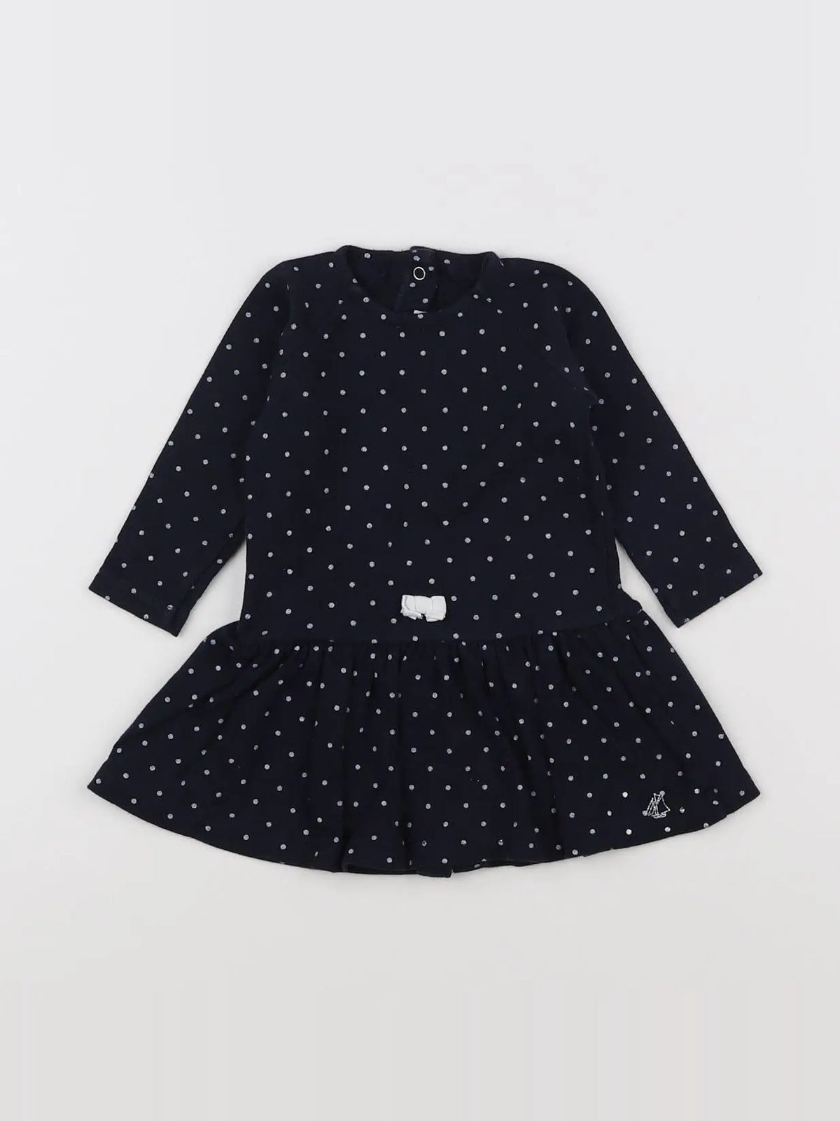 Petit Bateau - robe bleu - 6 mois