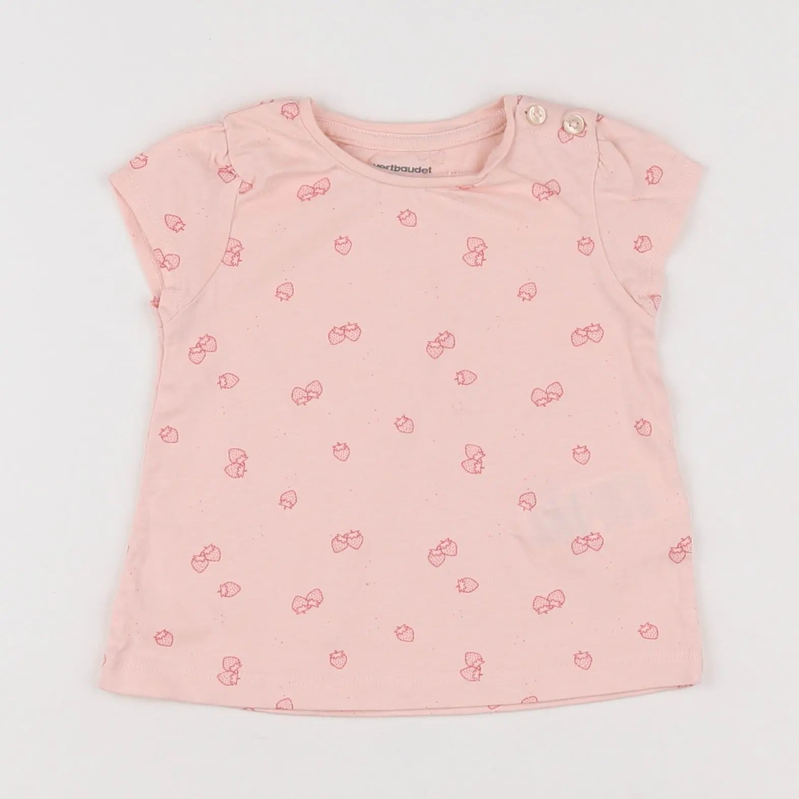 Vertbaudet - tee-shirt rose - 6 mois