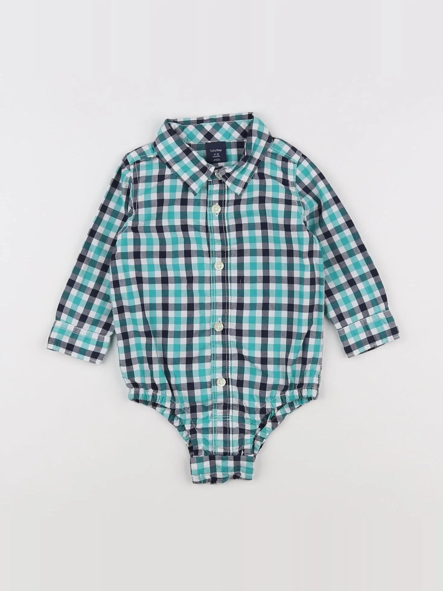GAP - combinaison bleu, blanc, vert - 12/18 mois