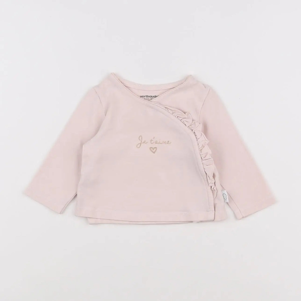 Vertbaudet - tee-shirt rose - 6 mois