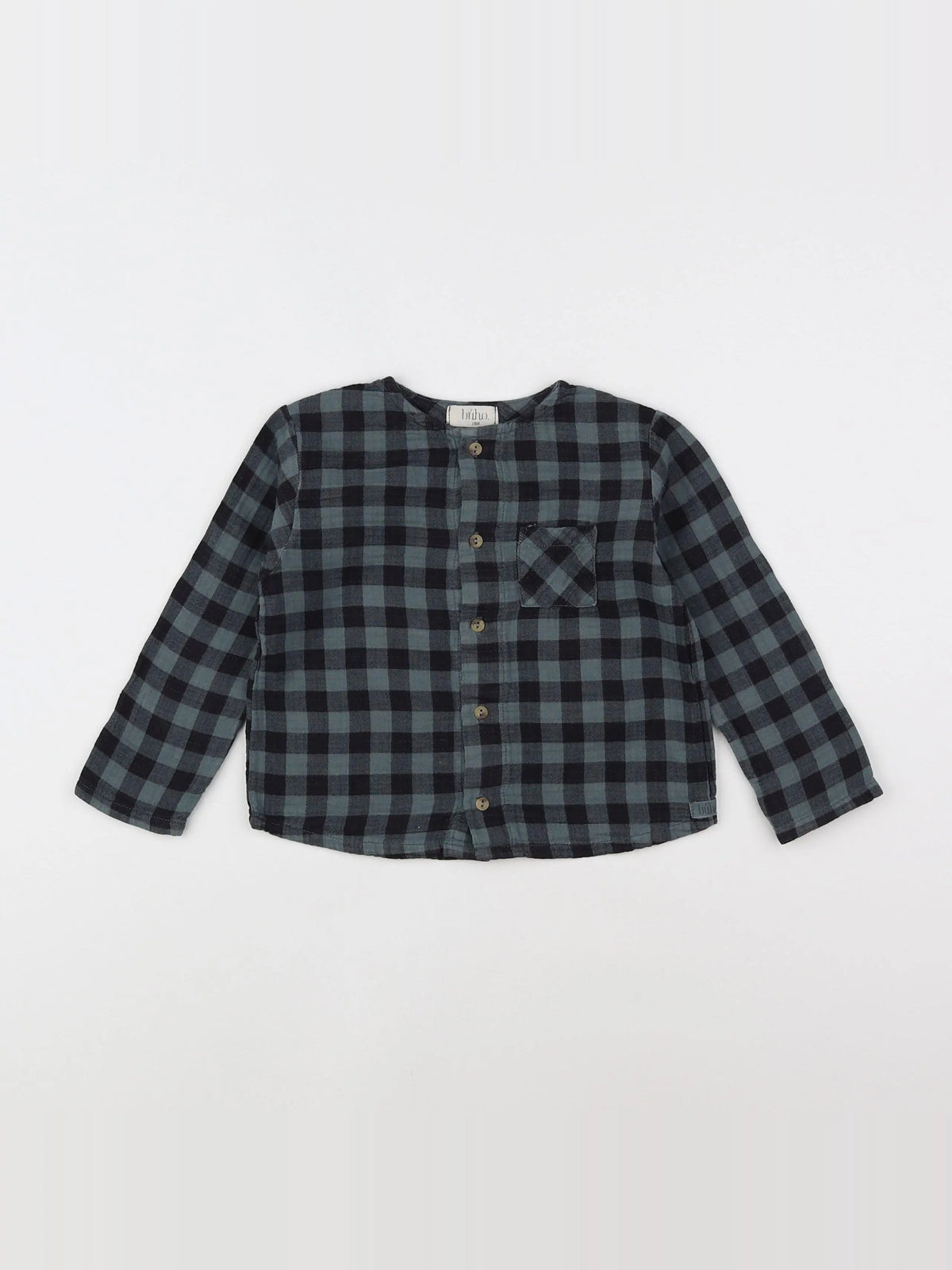 Buho - chemise vert - 12/18 mois