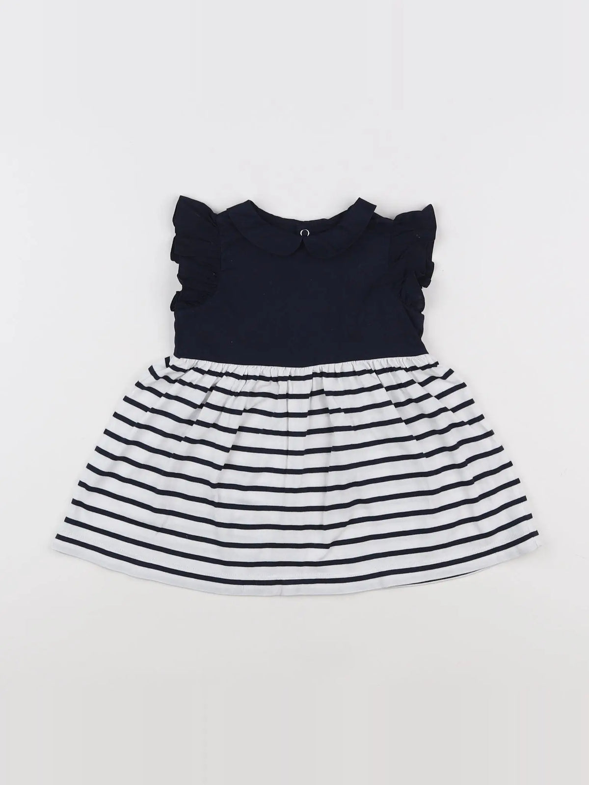 Jacadi - robe blanc, noir - 12 mois