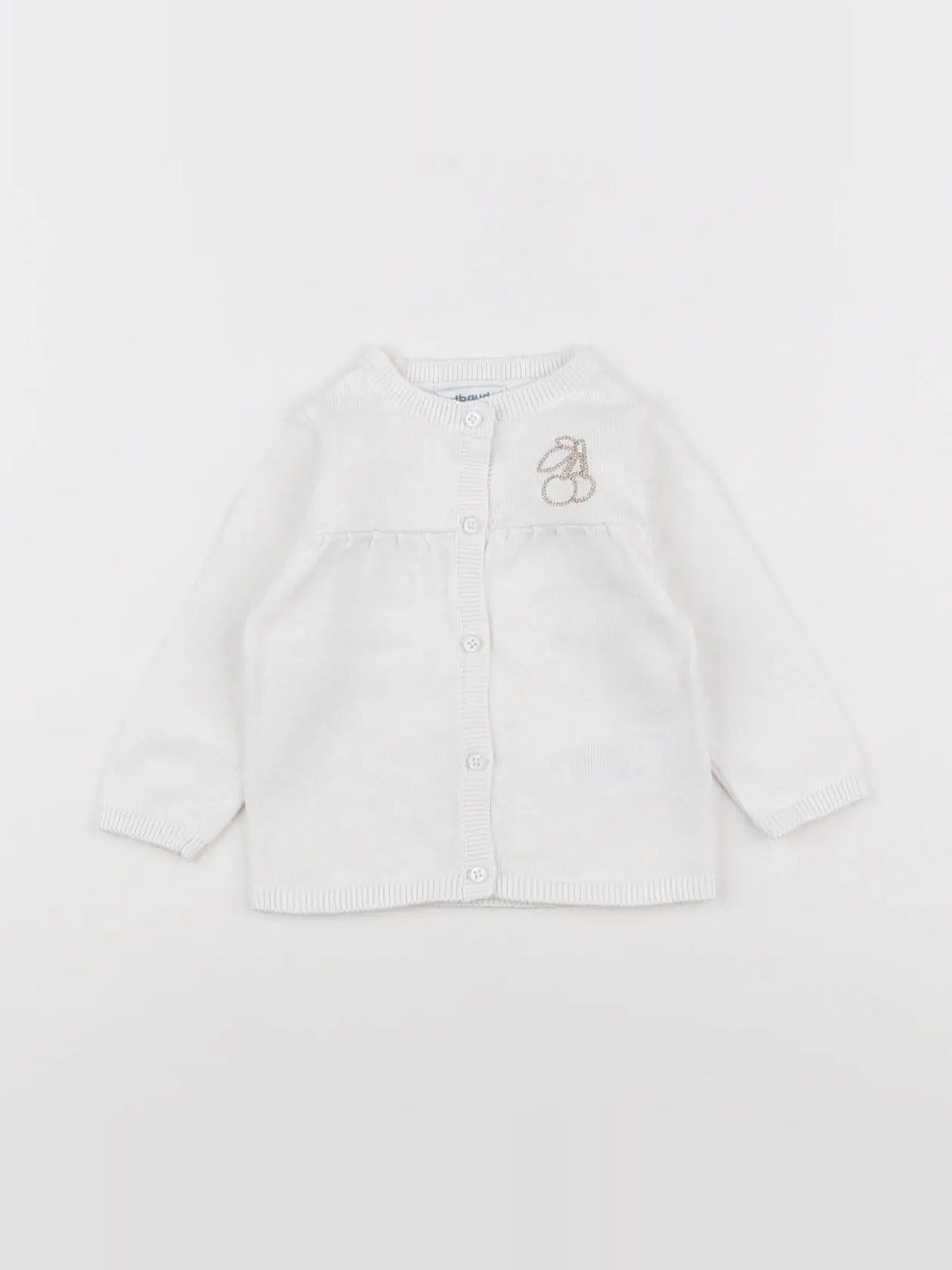 Vertbaudet - gilet blanc - 6 mois
