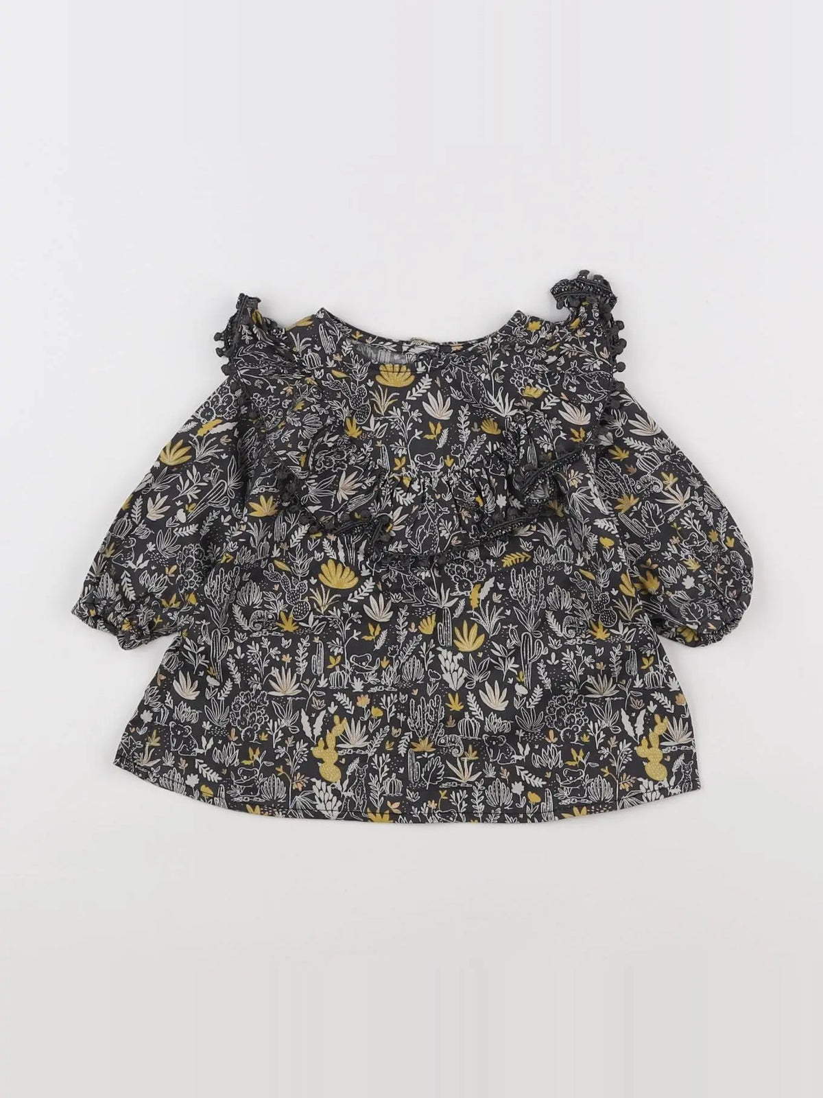 Tape à l'oeil - robe noir, jaune - 3 mois