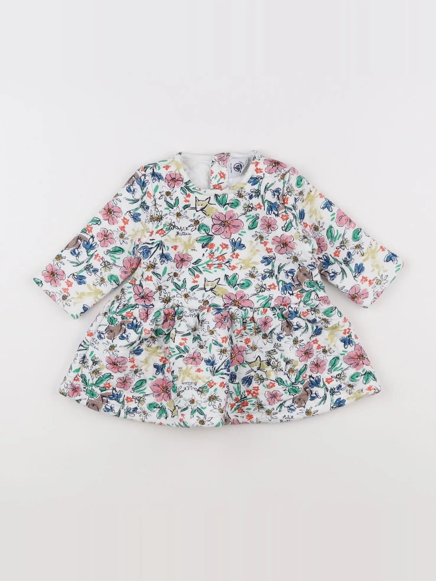 Petit Bateau - robe multicolore - 6 mois