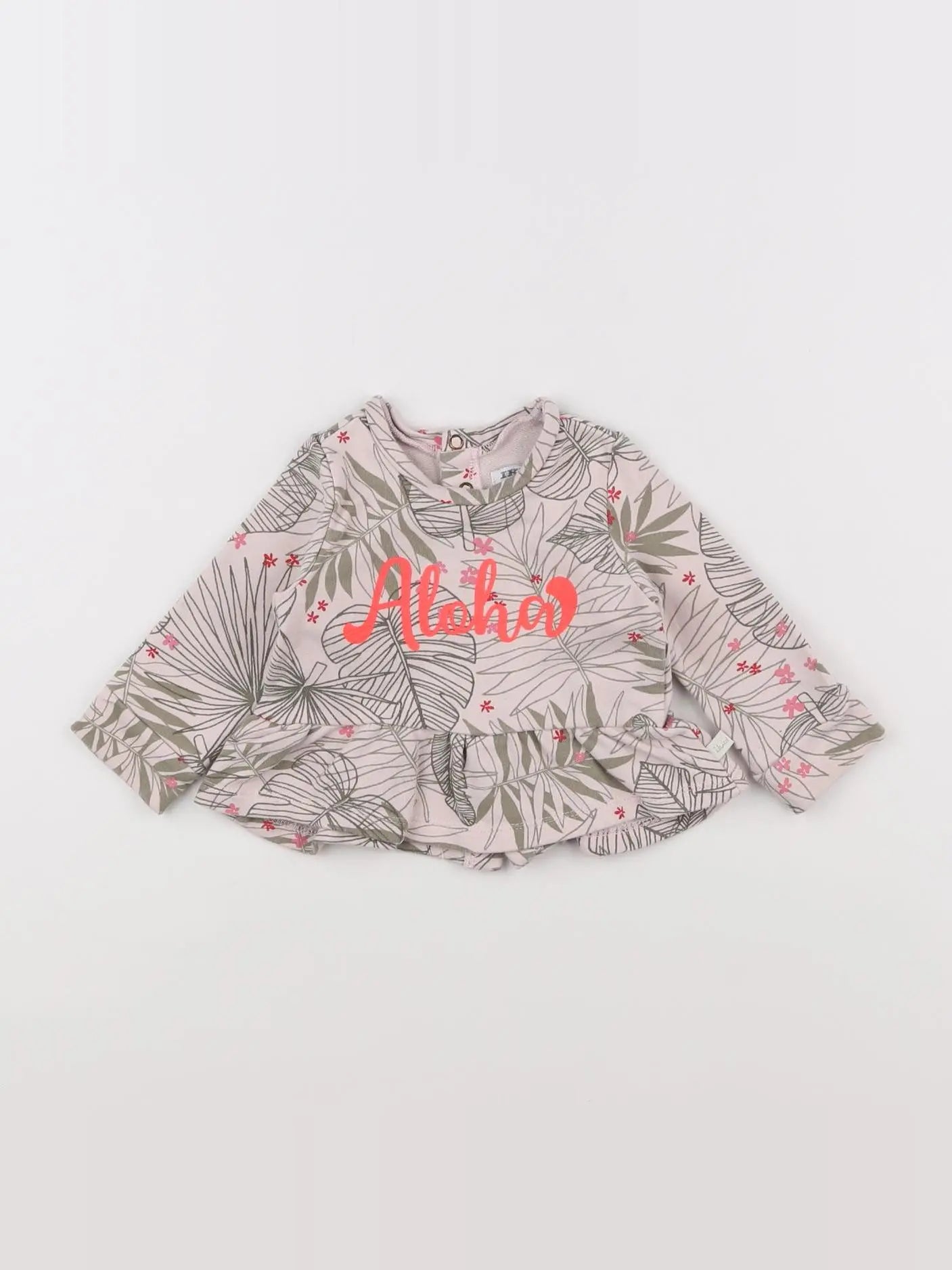 IKKS - sweat imprimé au dos rose - 6 mois