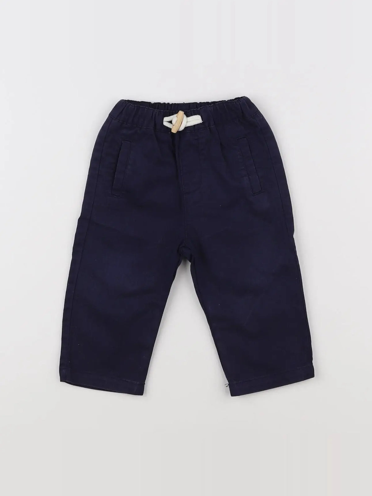 Natalys - pantalon bleu - 12 mois