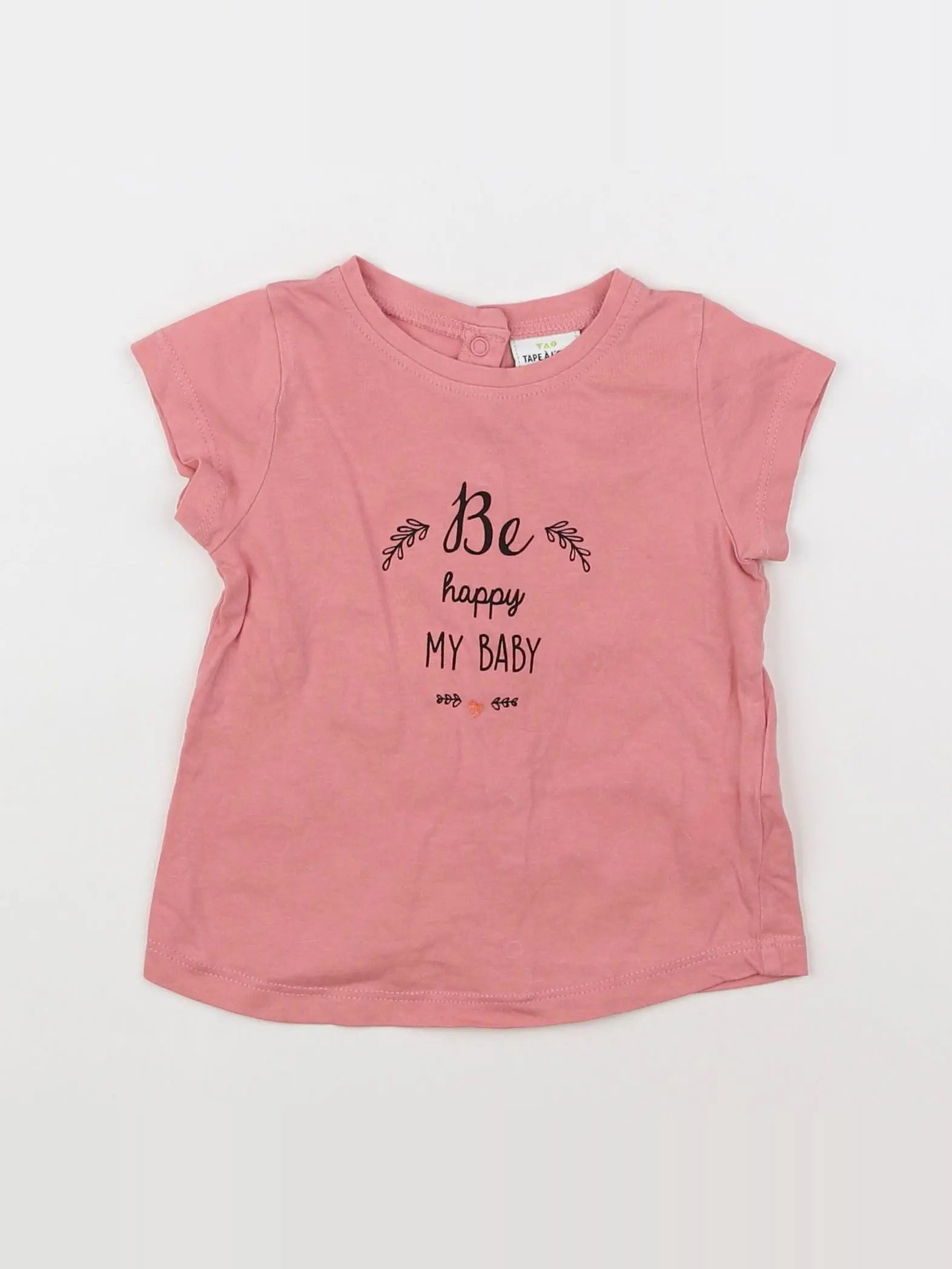 Tape à l'oeil - tee-shirt rose - 6 mois