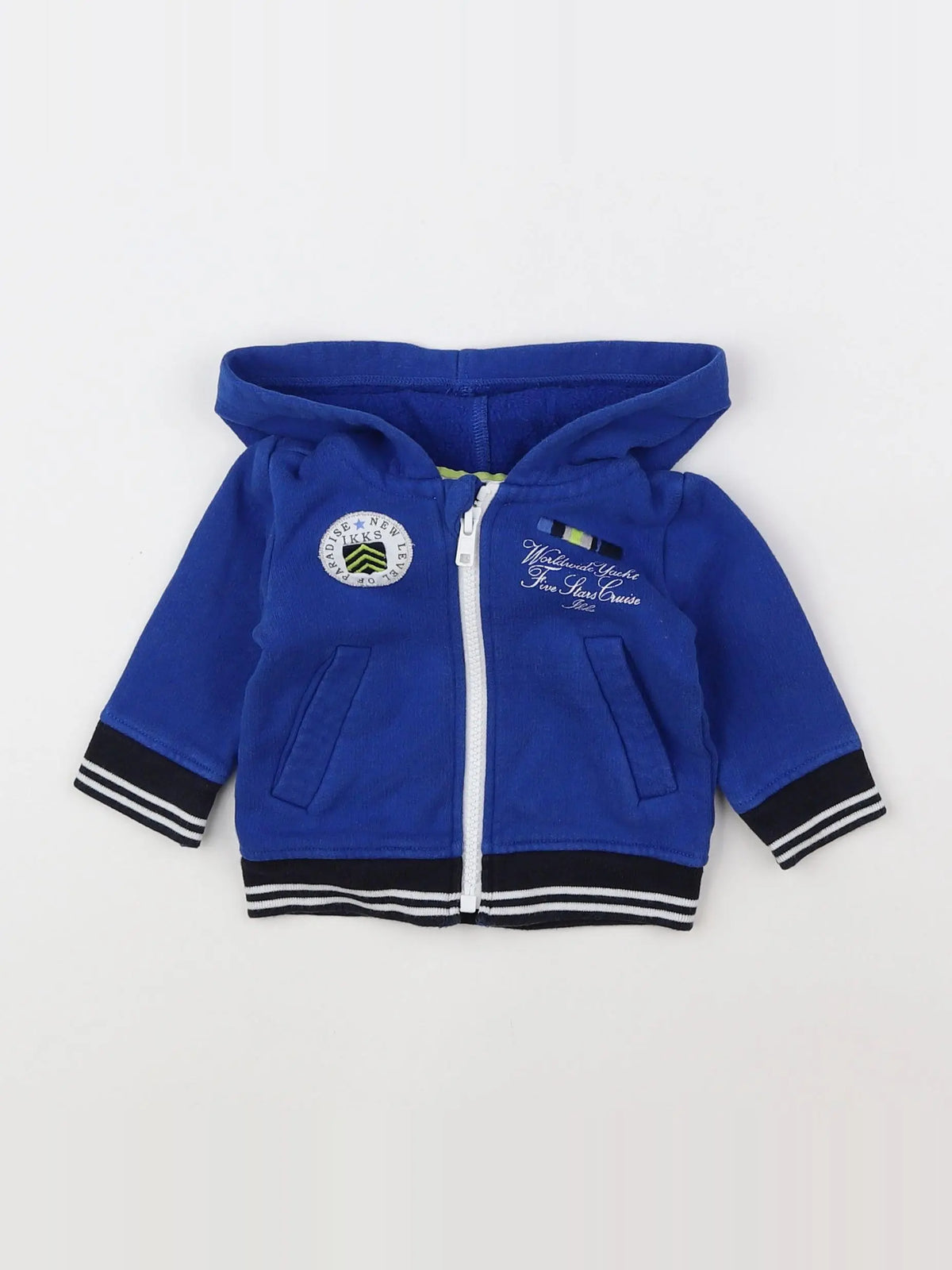 IKKS - sweat bleu - 3 mois