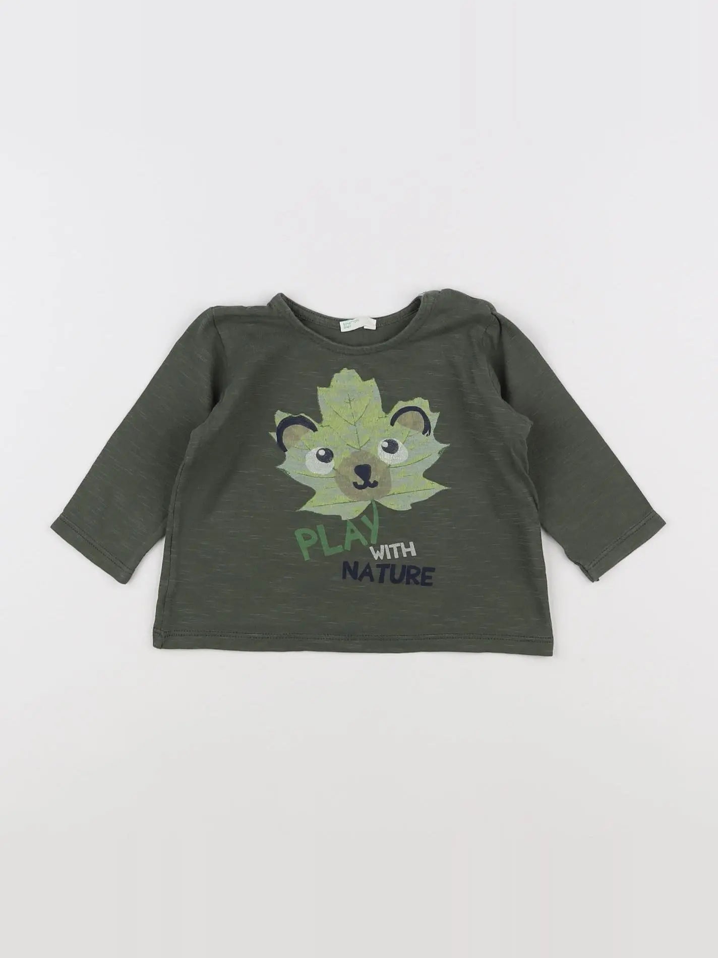 Benetton - tee-shirt vert - 6 mois