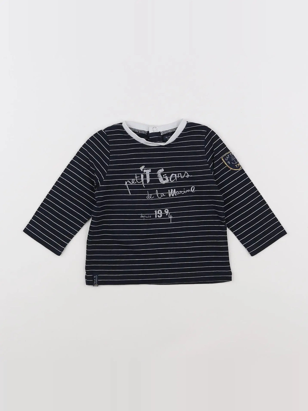 Terre de marins - tee-shirt bleu - 12 mois