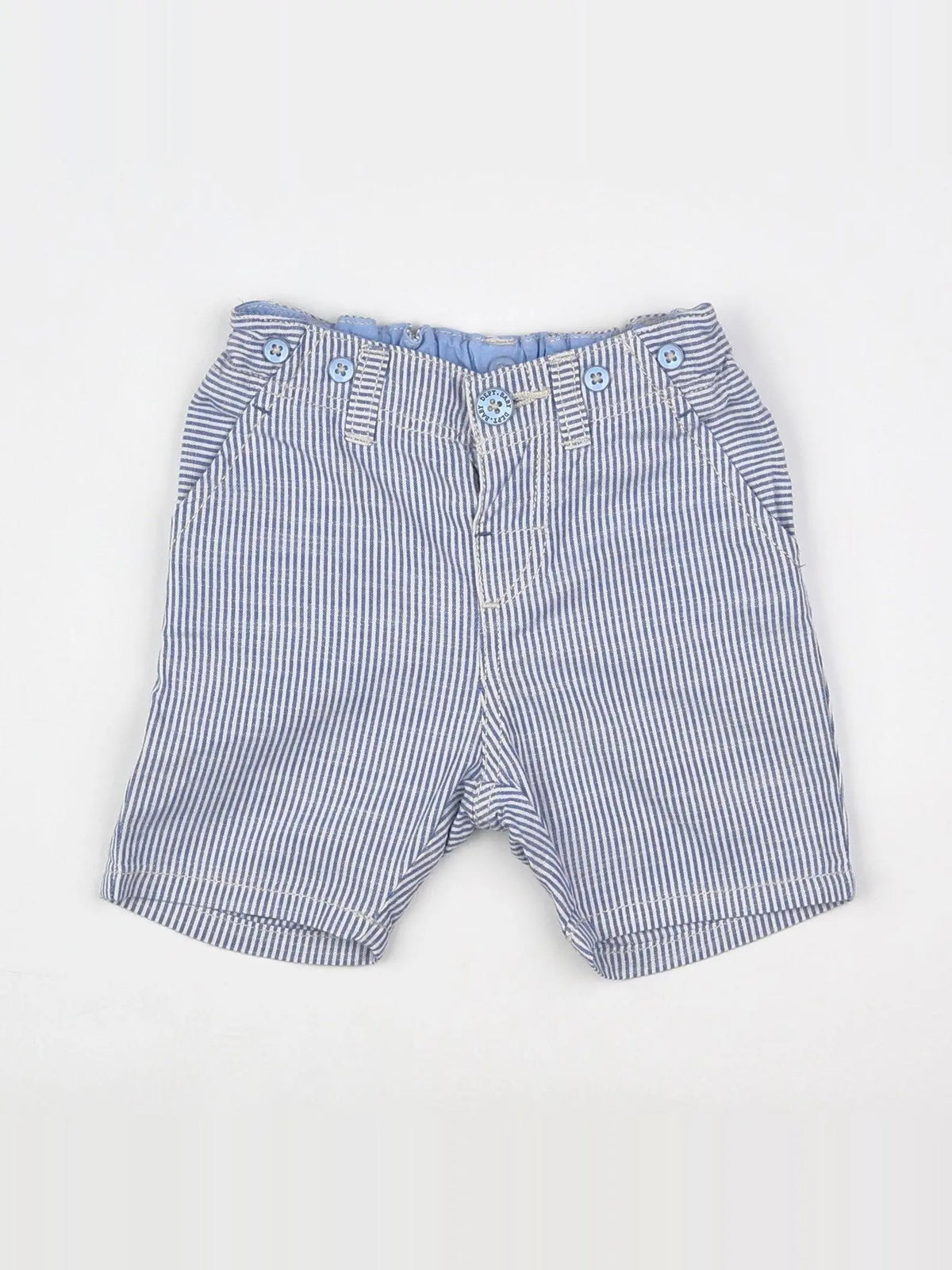 H&M - short blanc, bleu - 3/6 mois