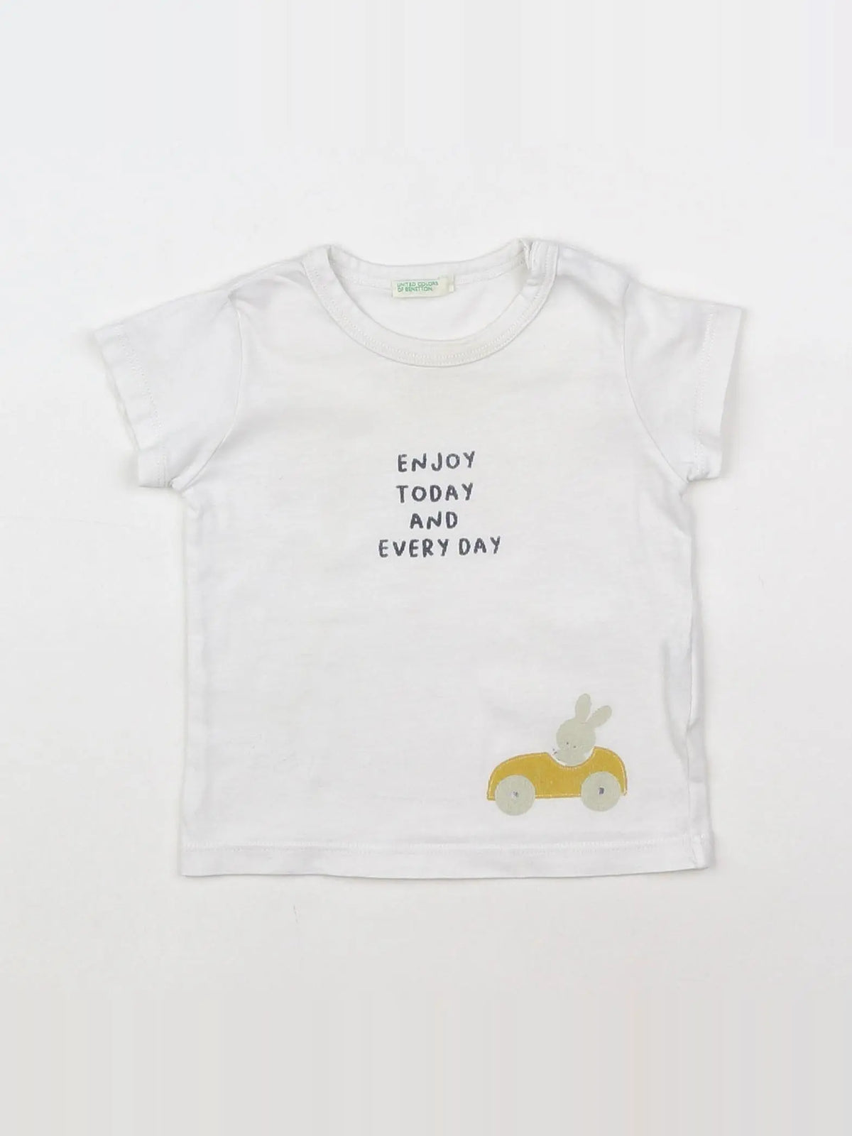 Benetton - tee-shirt blanc - 6 mois