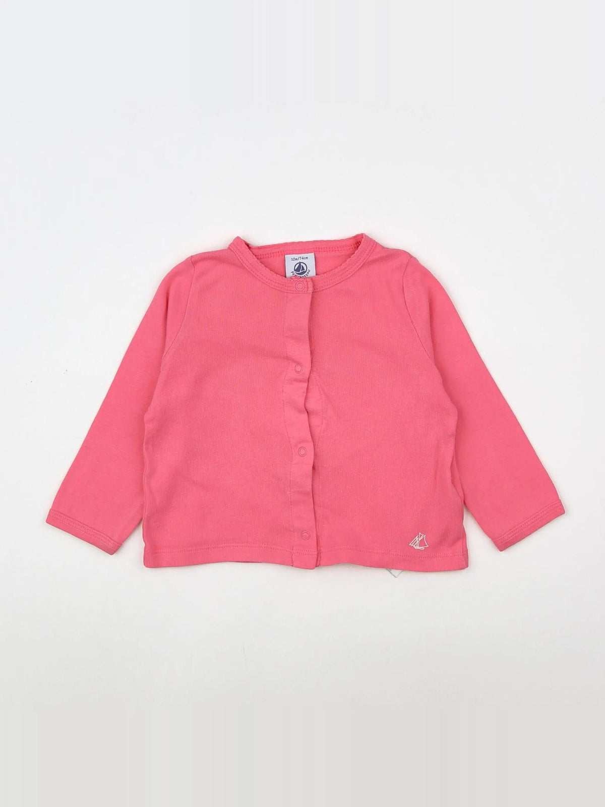 Petit Bateau - tee-shirt rose - 12 mois
