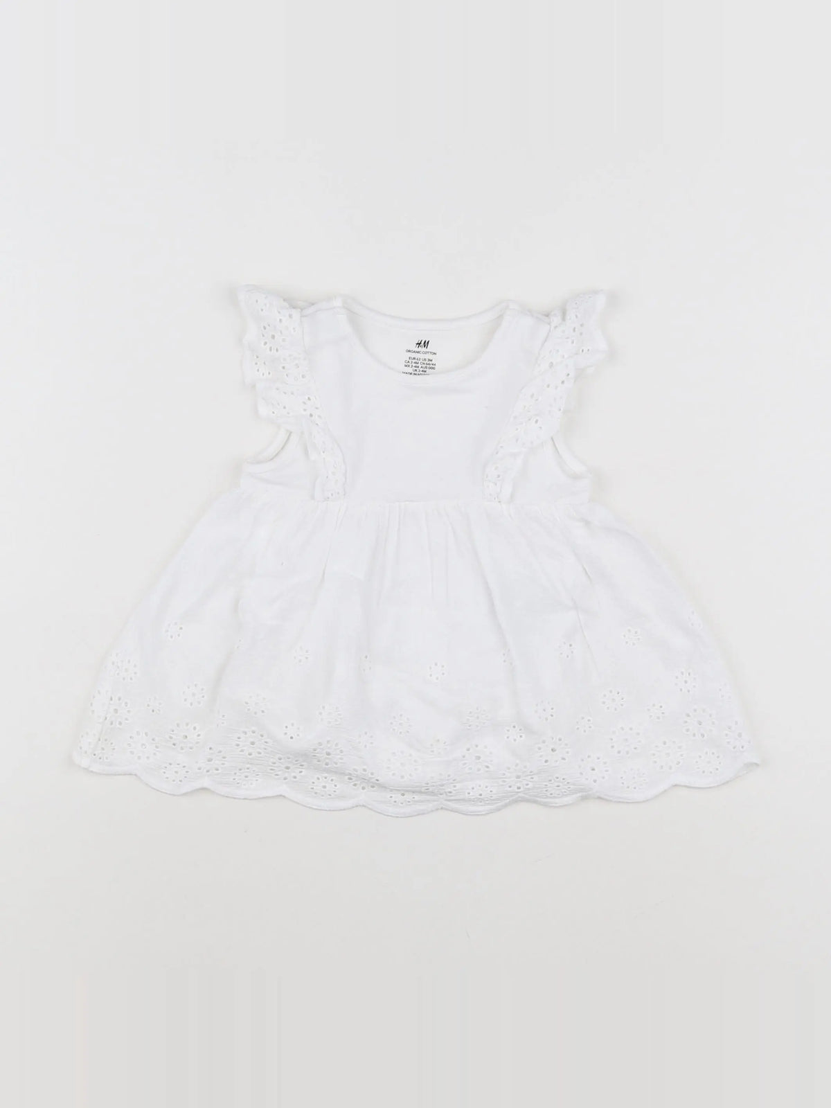 H&M - robe blanc - 3 mois