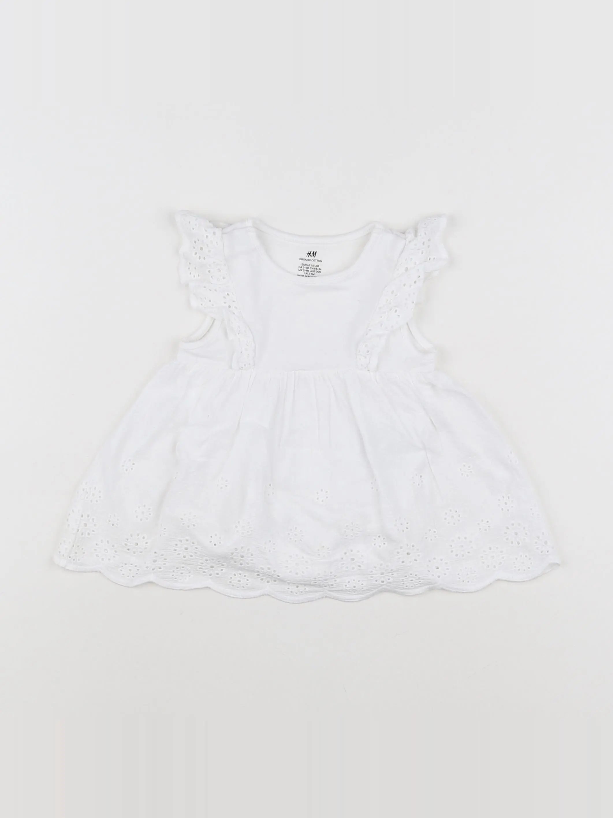 H&M - robe blanc - 3 mois