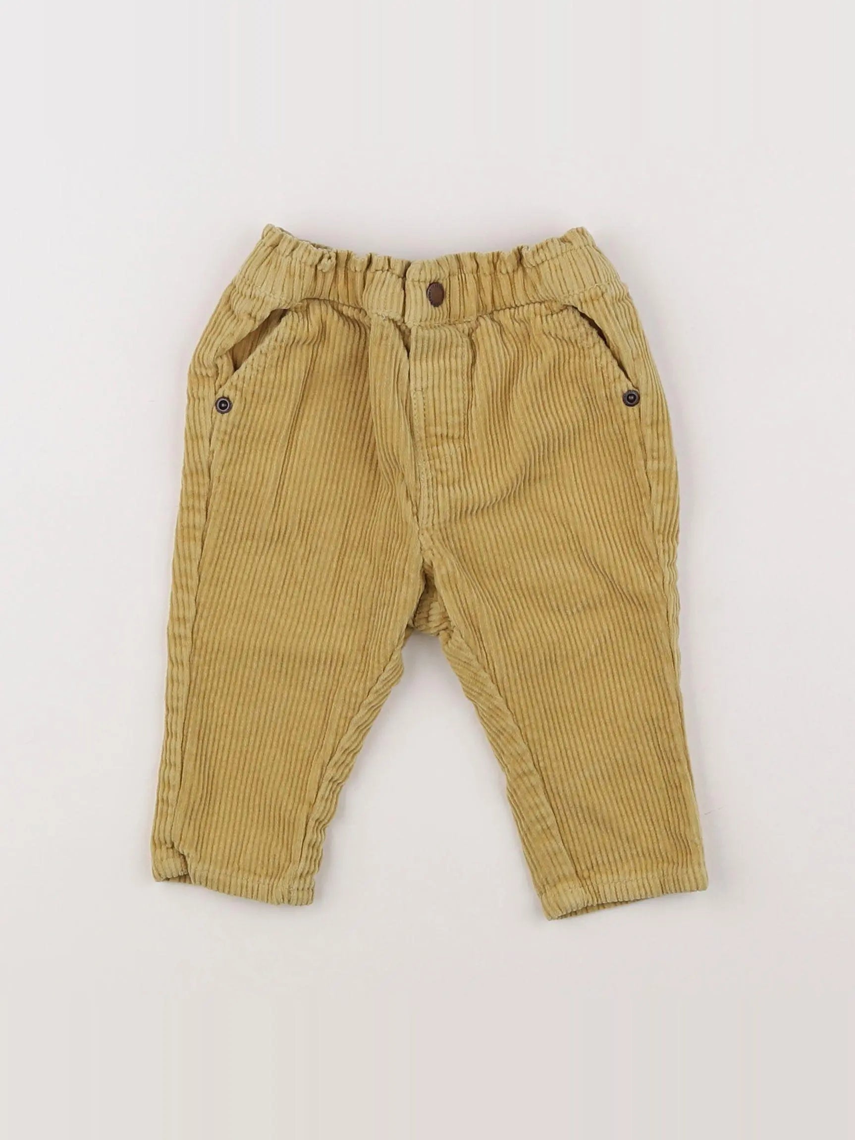 Vertbaudet - pantalon jaune - 6 mois
