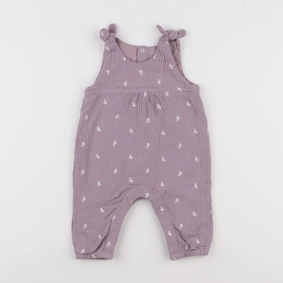 Vertbaudet - combinaison coton violet - 6 mois