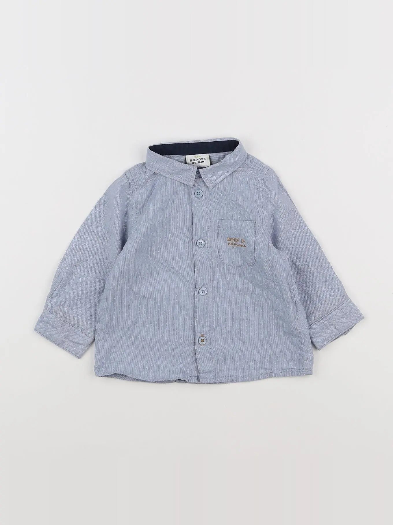 Tape à l'oeil - chemise bleu - 12 mois