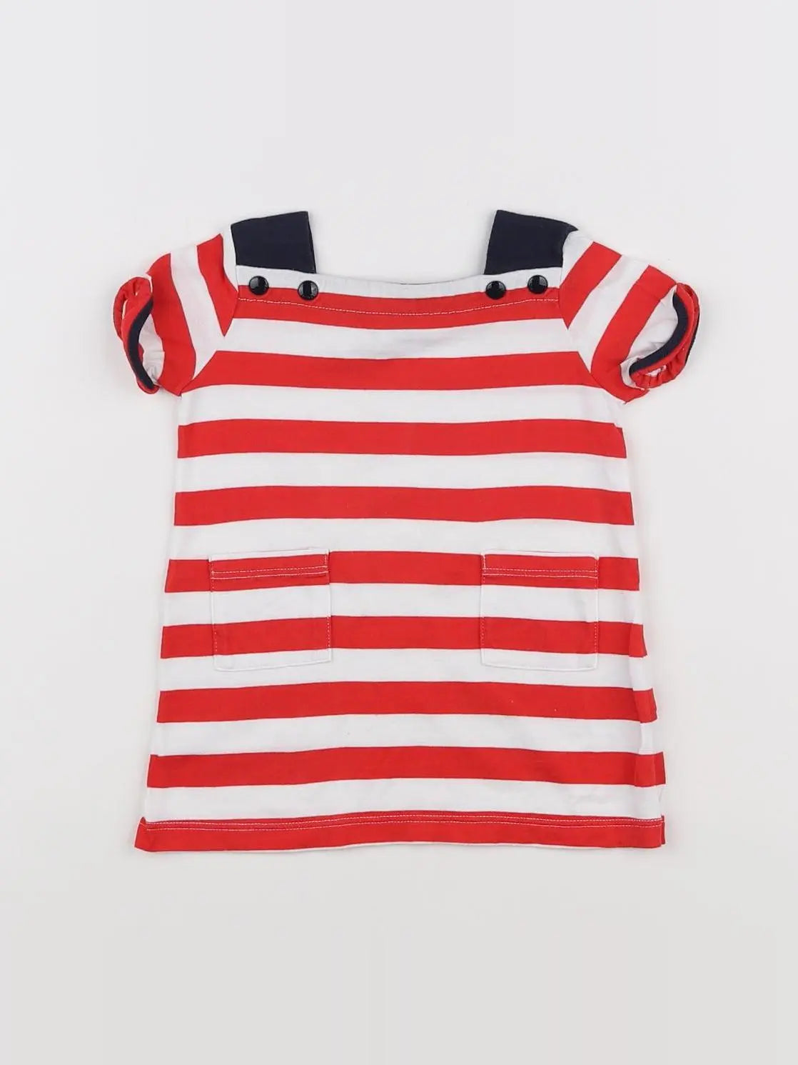 Petit Bateau - robe rouge - 3 mois