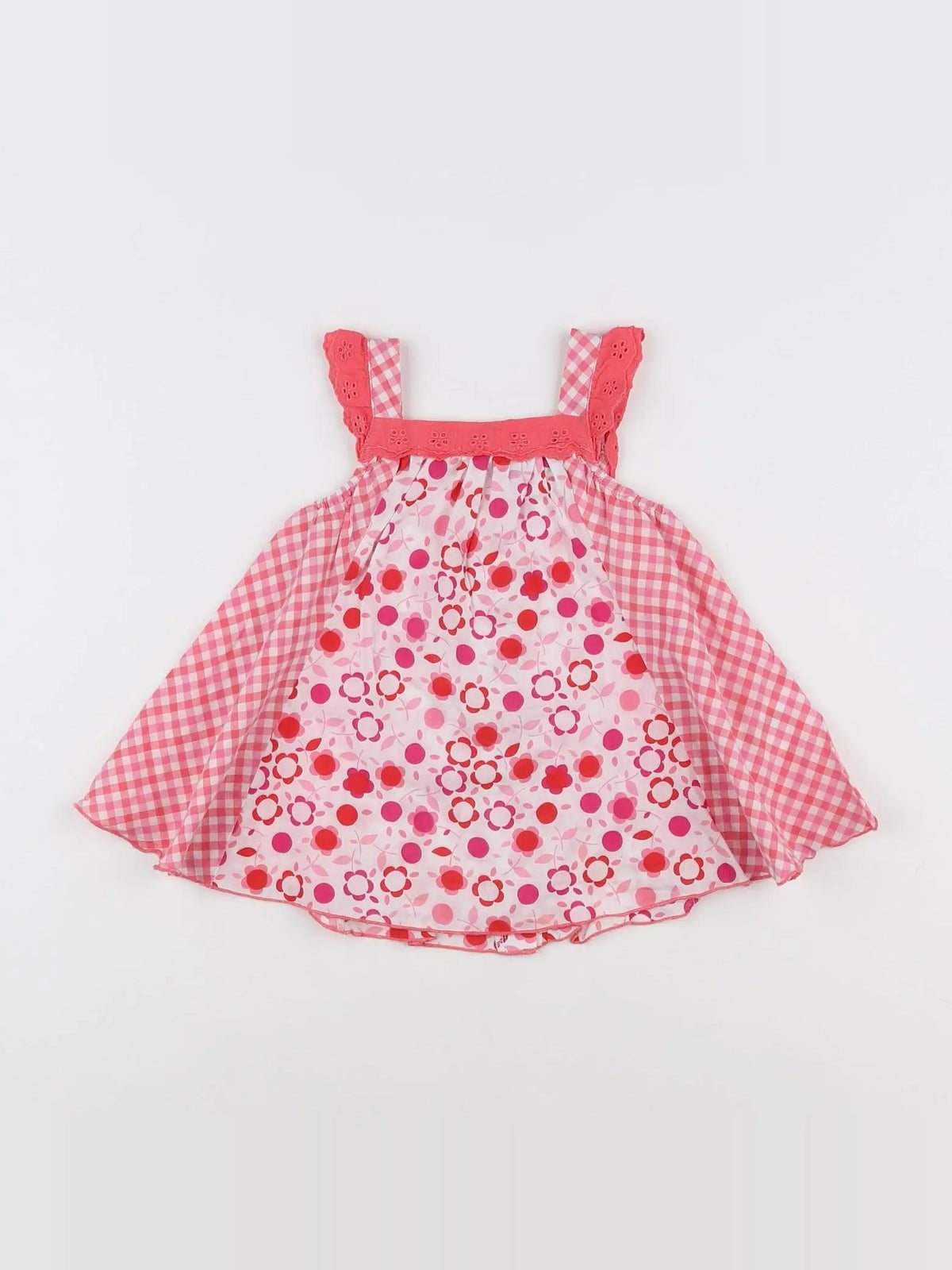 Vertbaudet - robe multicolore - 9 mois