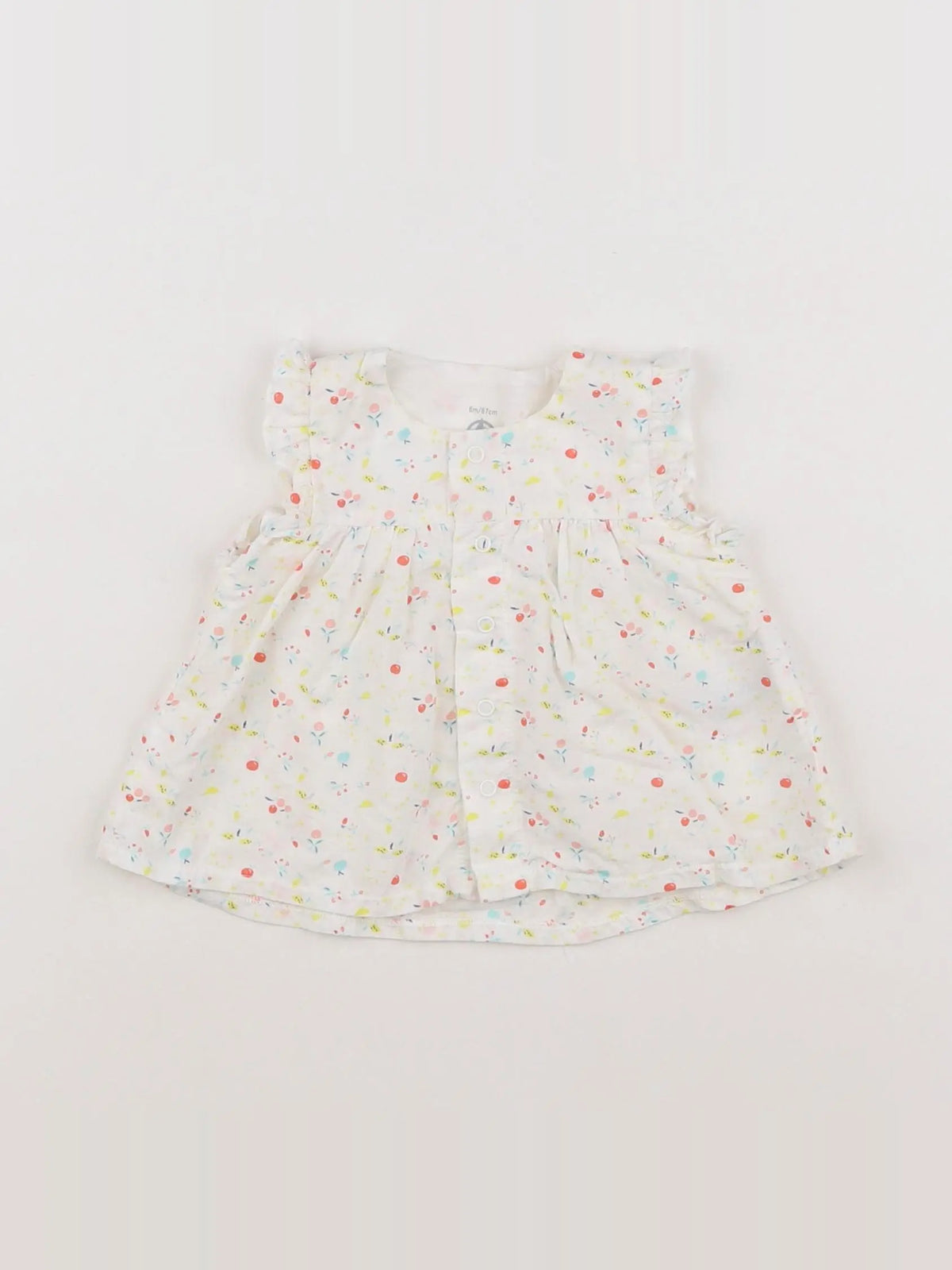 Petit Bateau - robe blanc - 6 mois